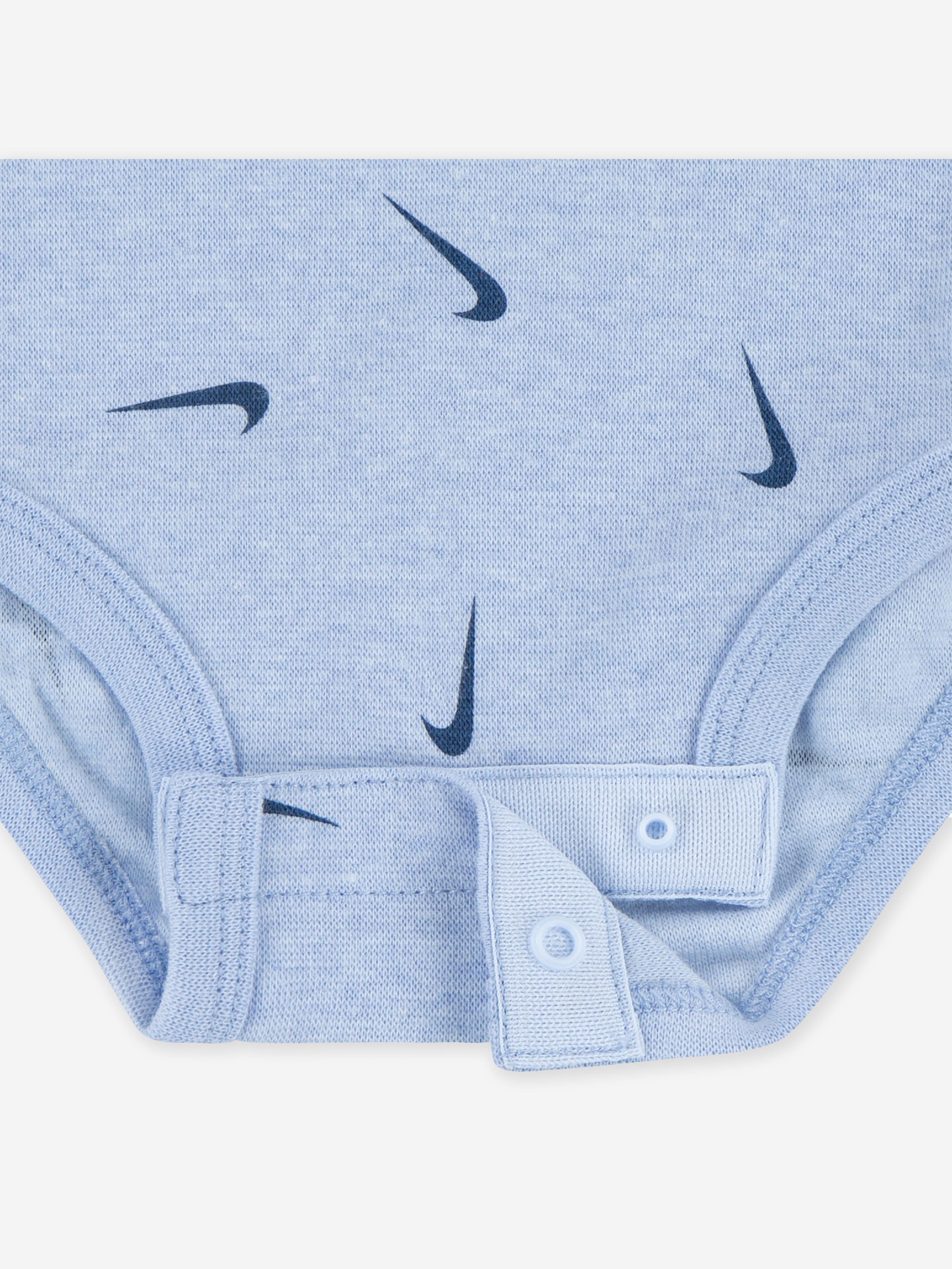 Nike Baby Mix and Match 3 Pack Bodysuit Set in Blue