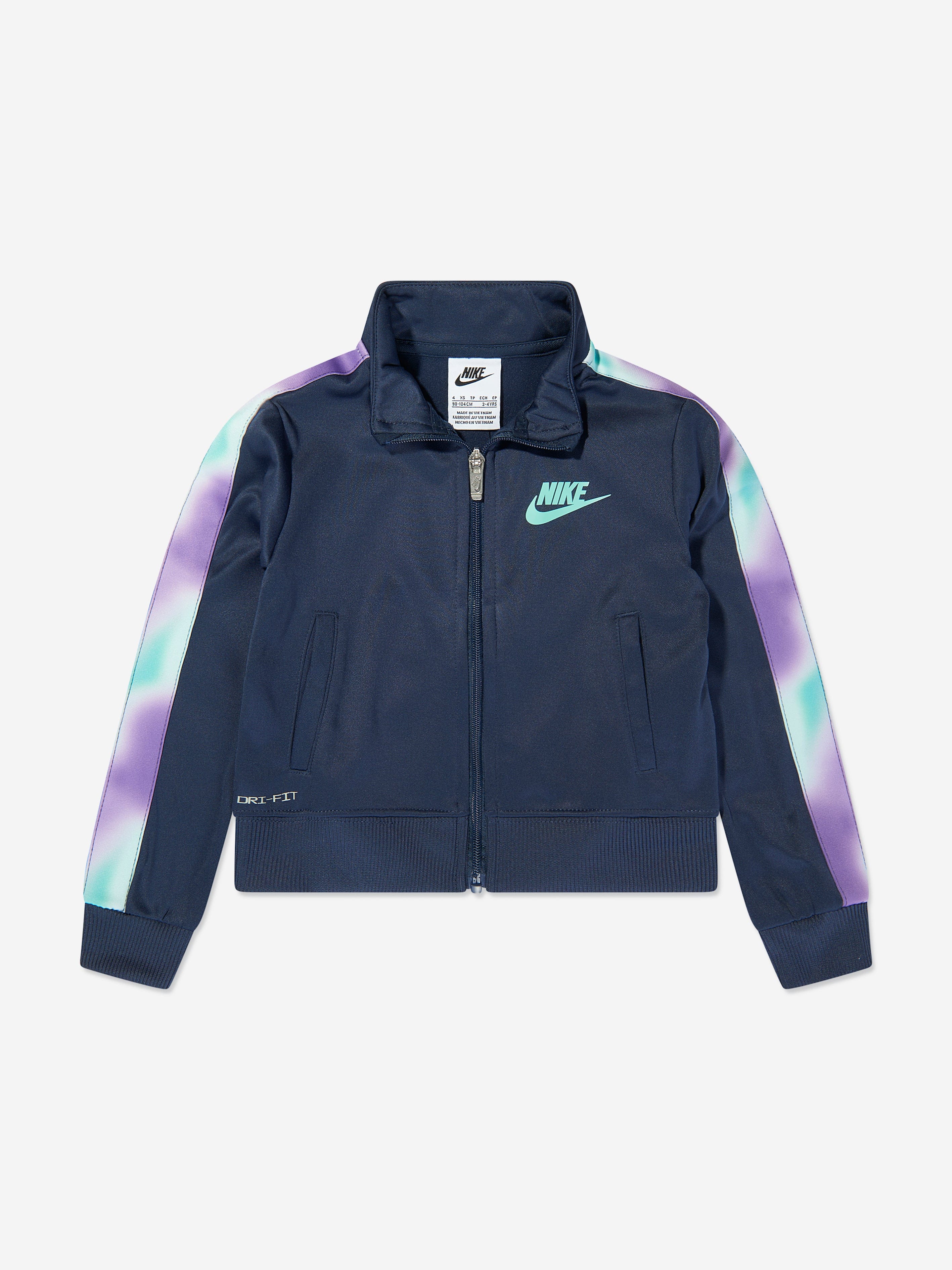Girls Solarised Tracksuit in Navy