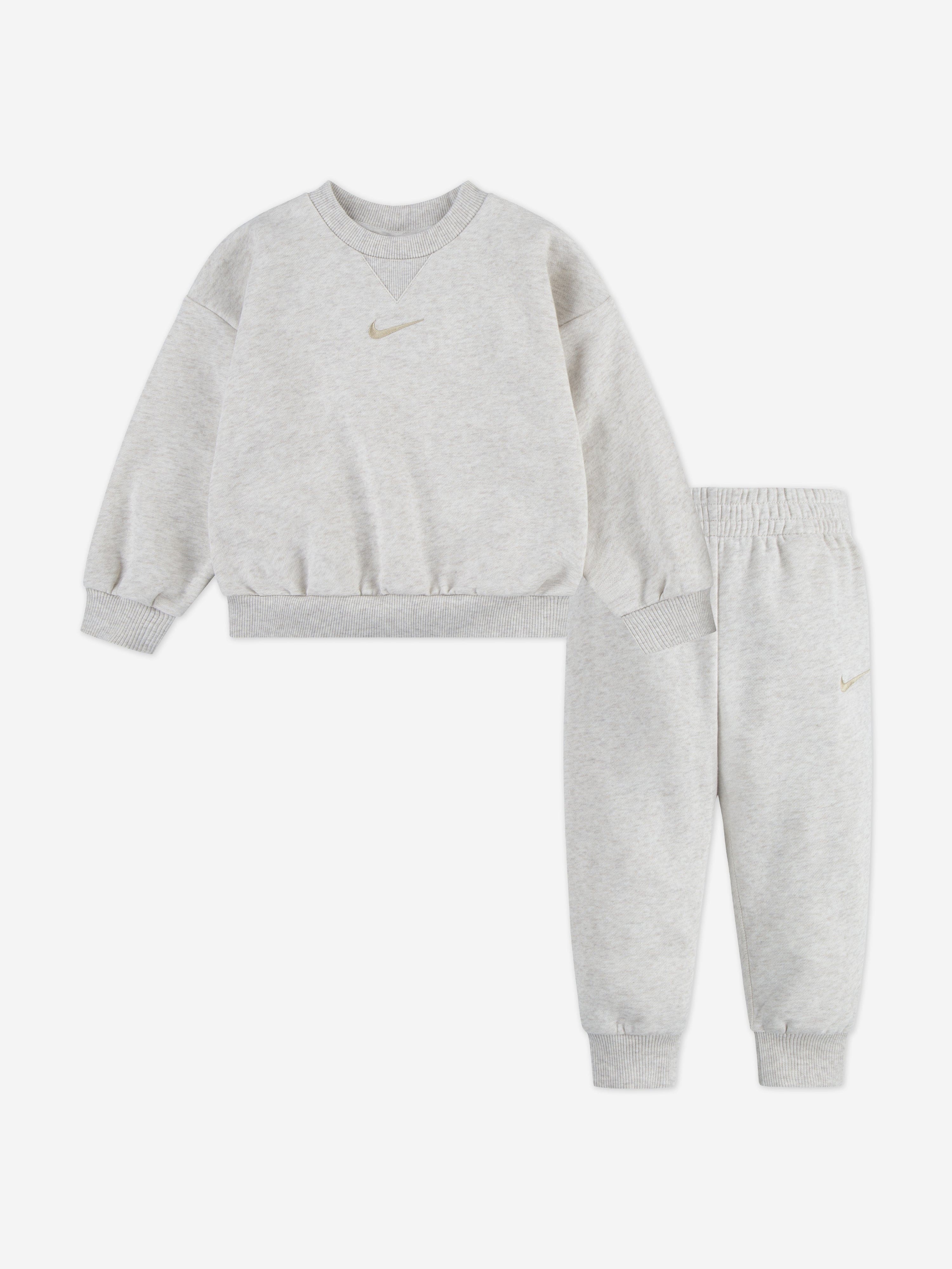 Nike Kids Essential Fleece Tracksuit in Ivory