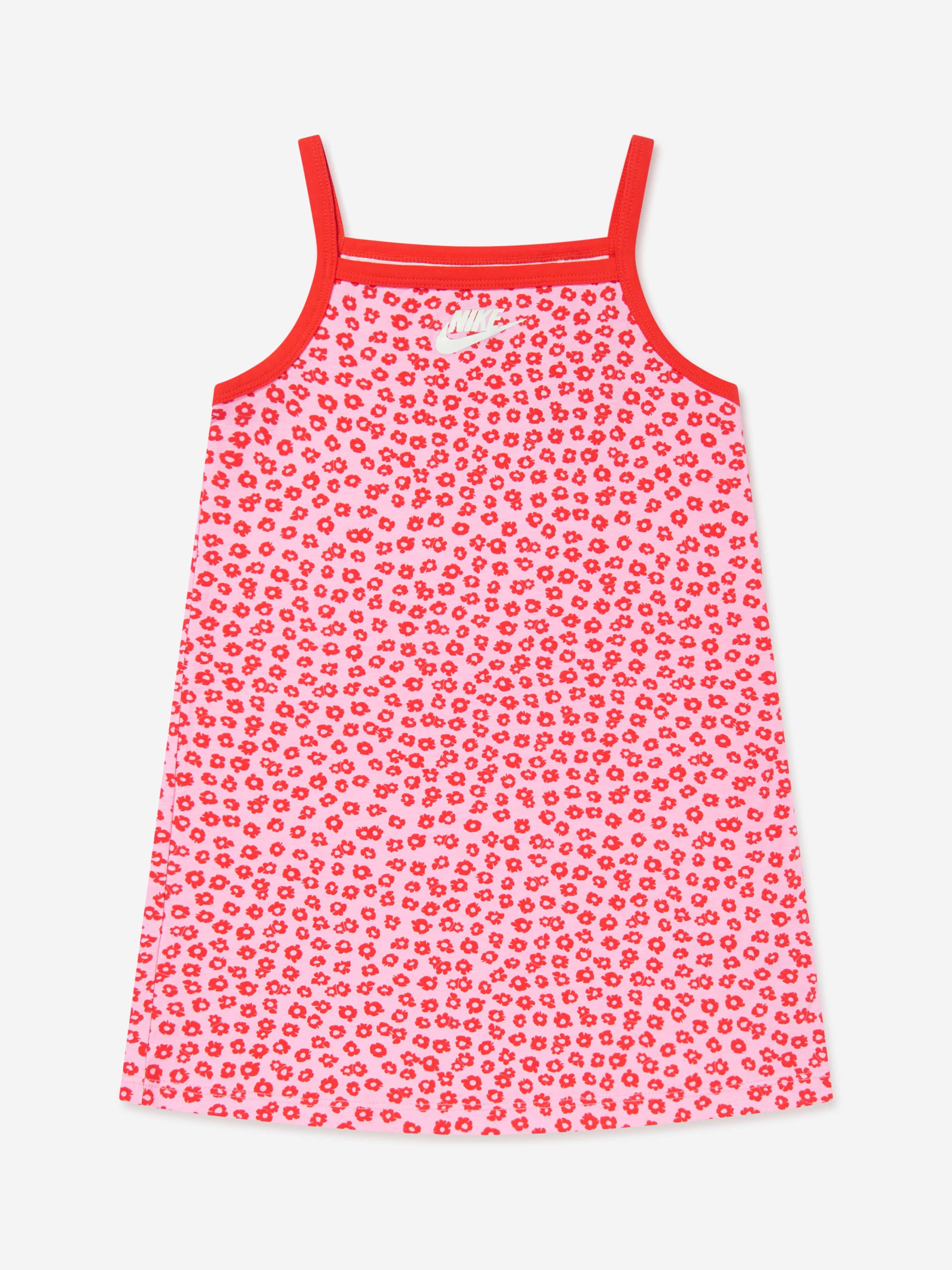 Nike Girls Floral Dress And T-Shirt Set in Pink