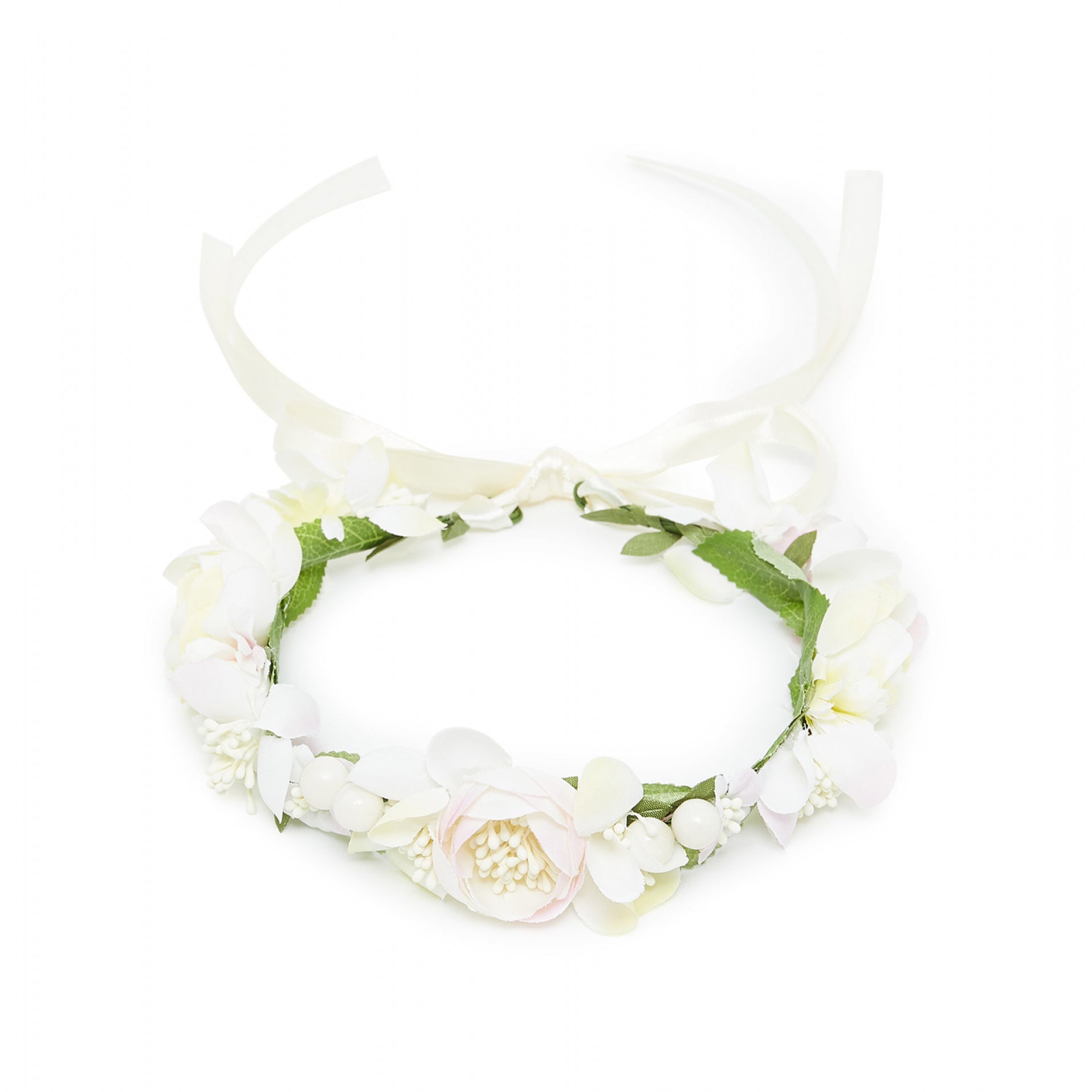 White Flowers Headband
