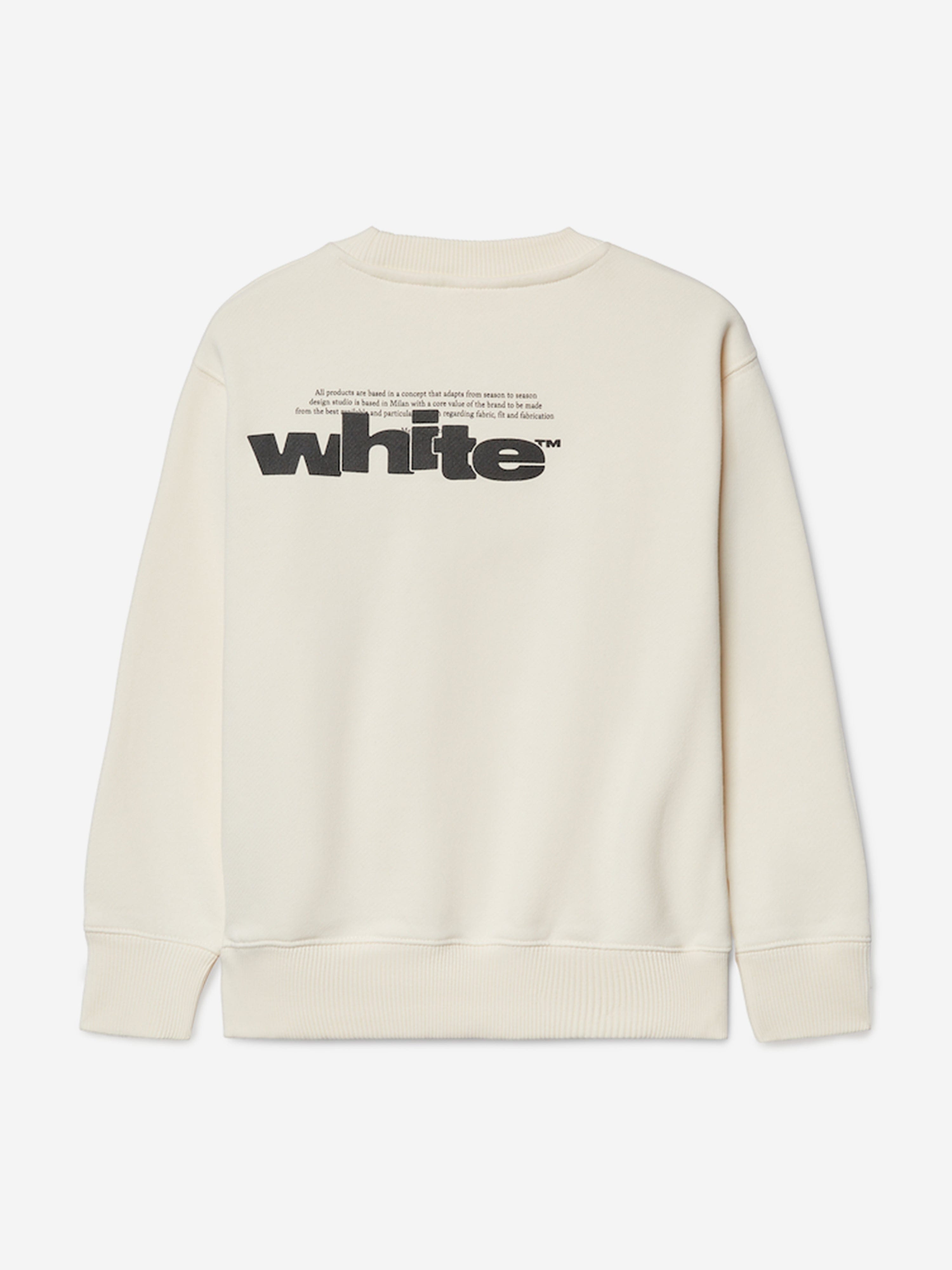 Kids Type Graphic Sweatshirt in White