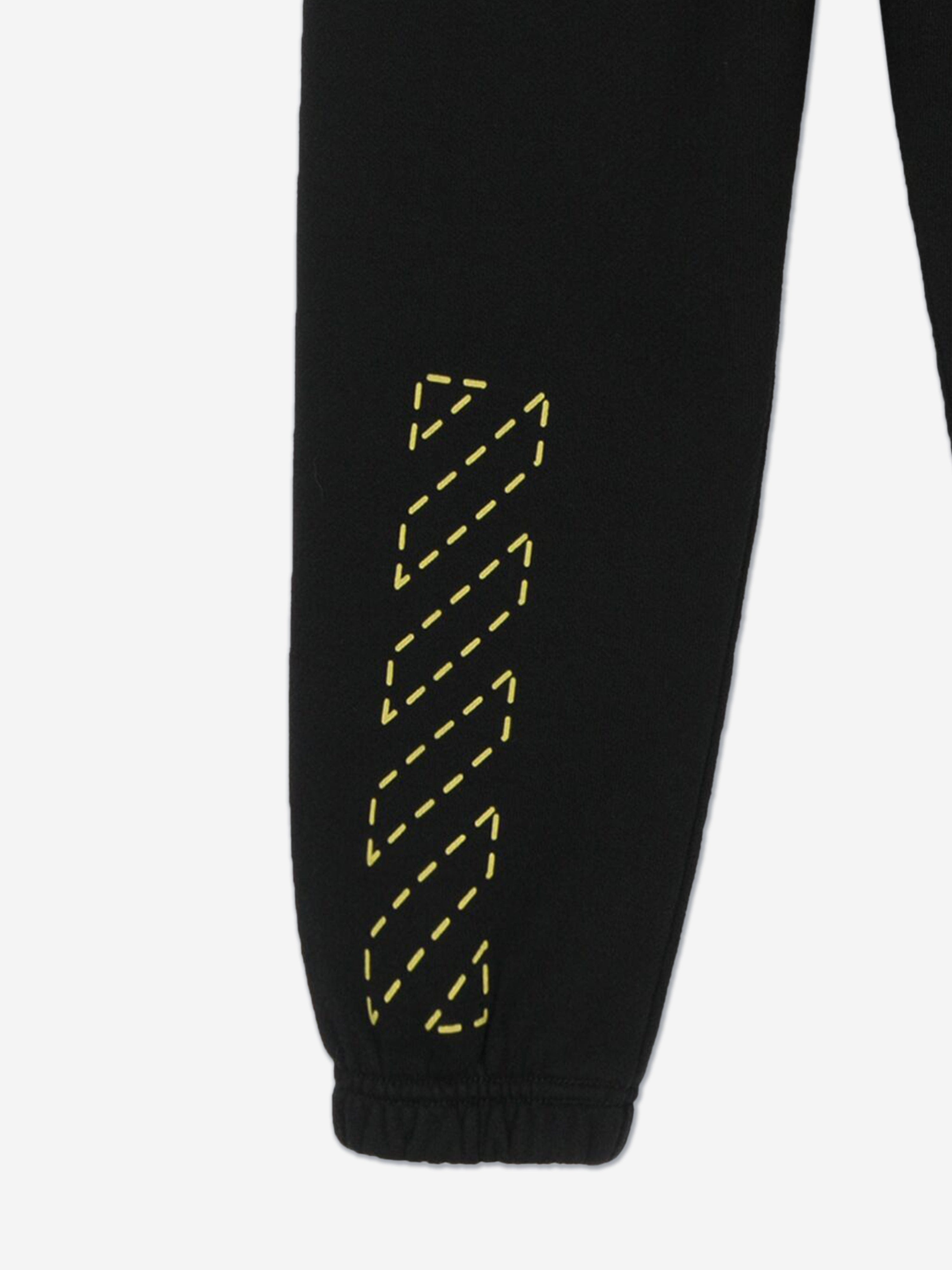 Off-White Kids Bookish Diagonal Joggers in Black