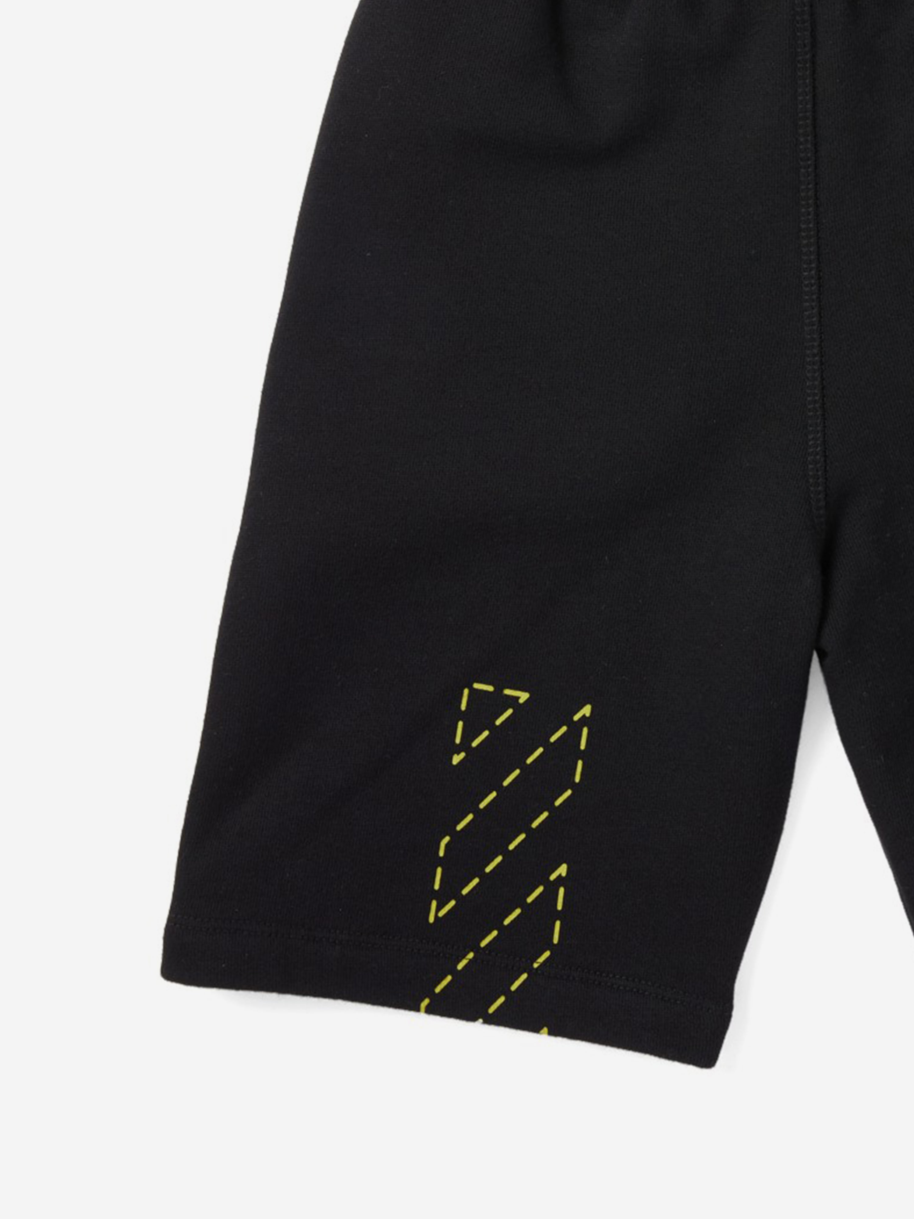 Off-White Boys Bookish Diagonal Shorts in Black