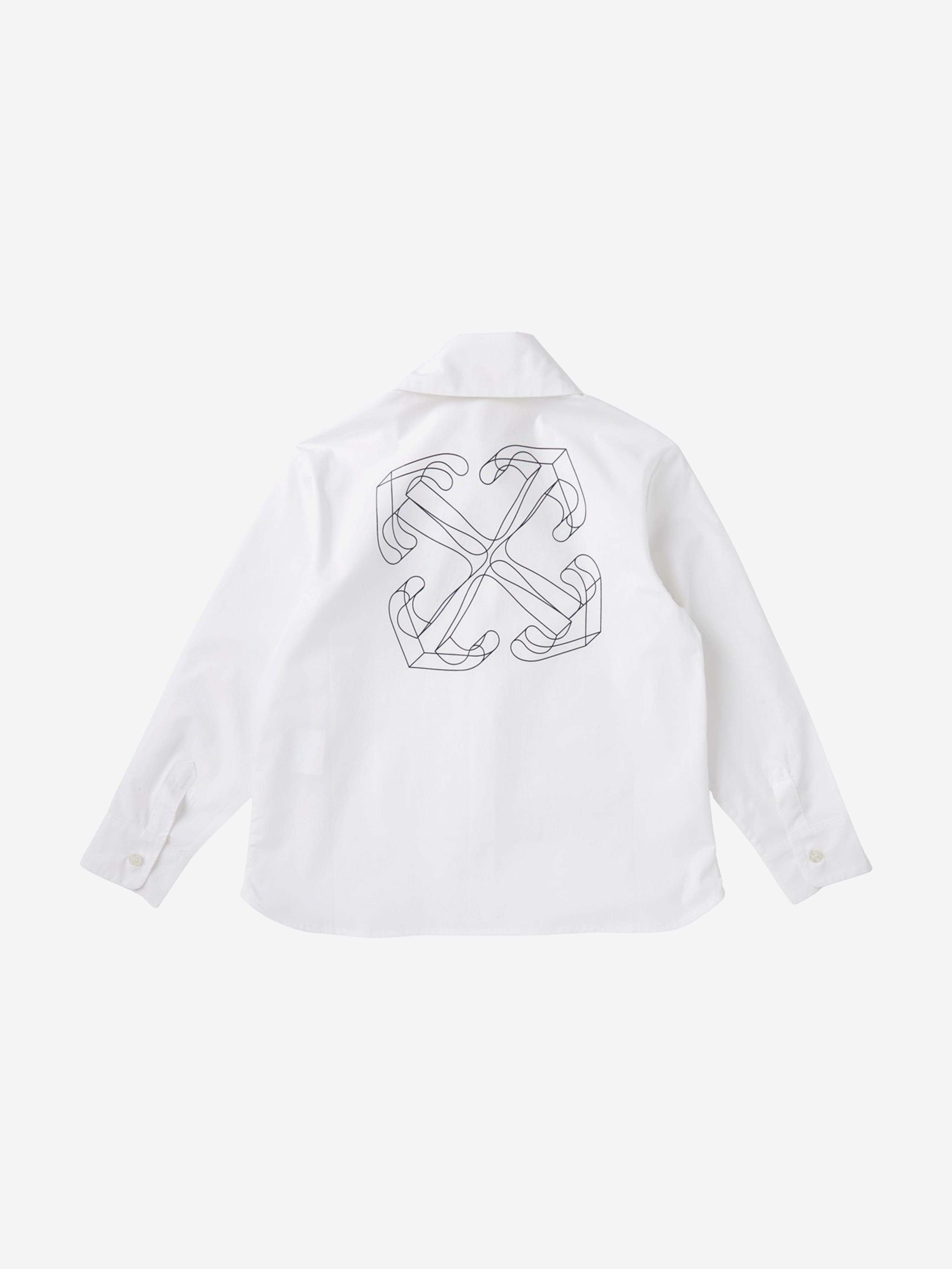 Off-White Boys Arrow 3D Shirt in White