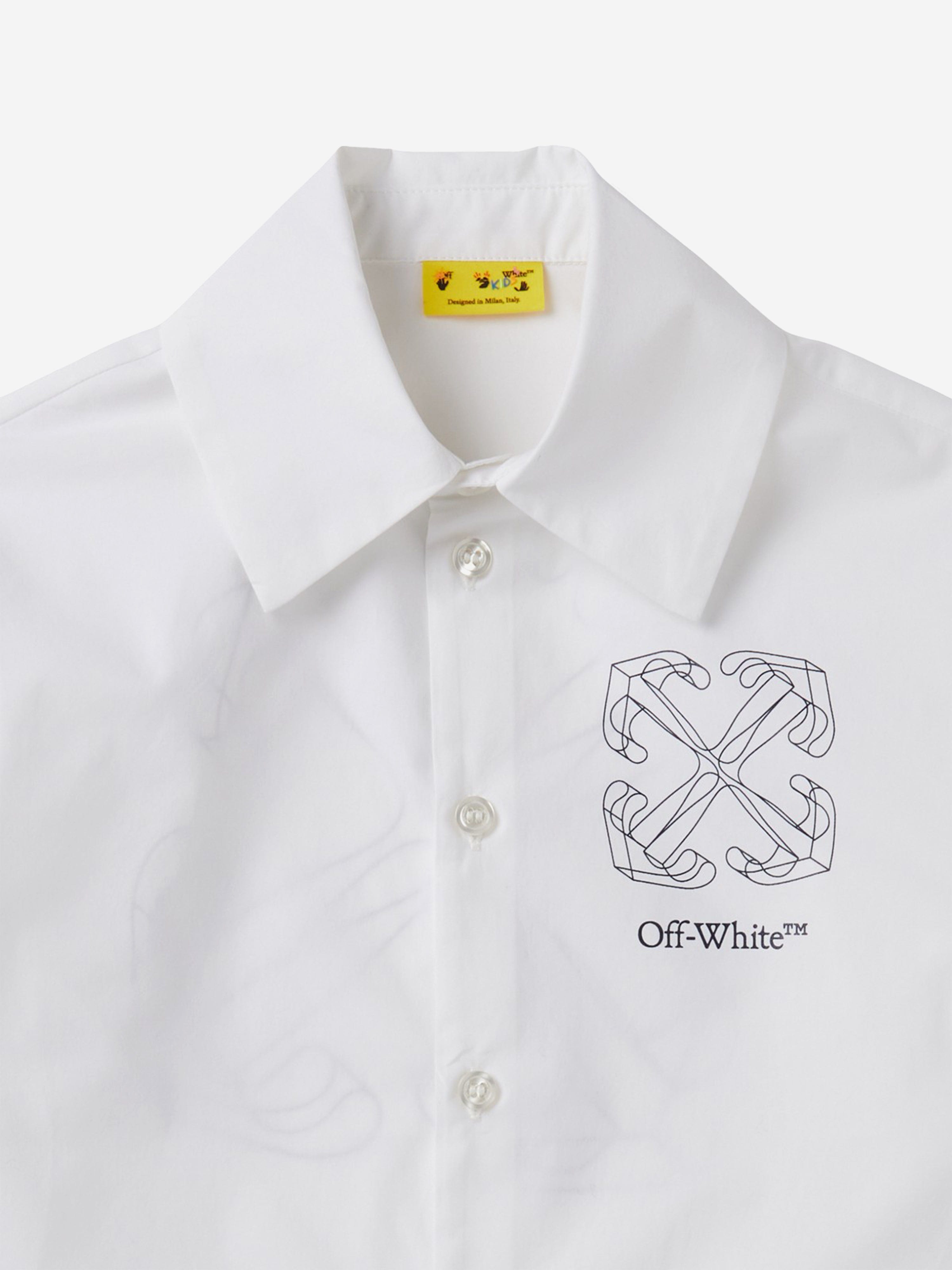 Off-White Boys Arrow 3D Shirt in White