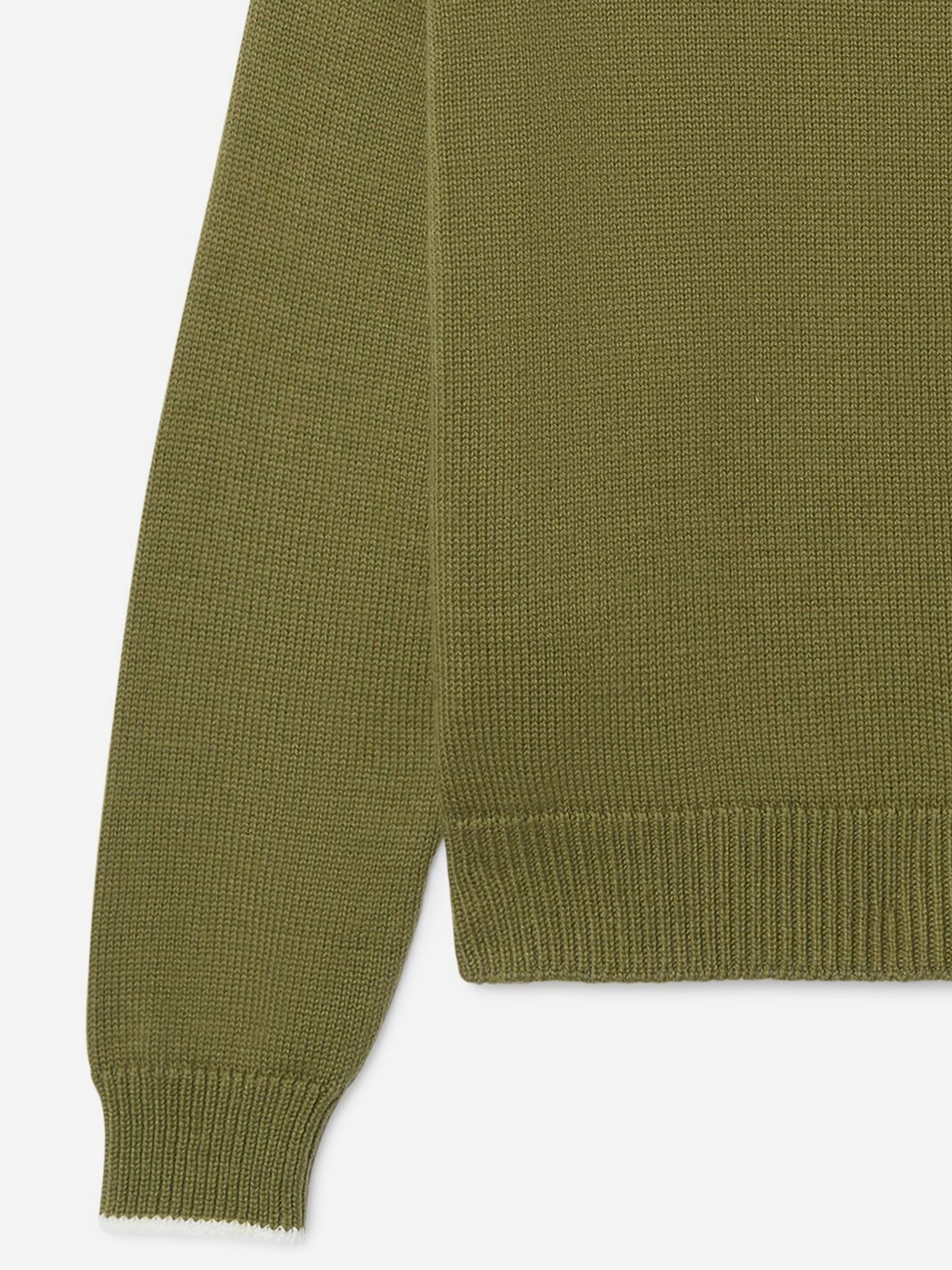 Off-White Boys Bookish Knit Jumper in Green