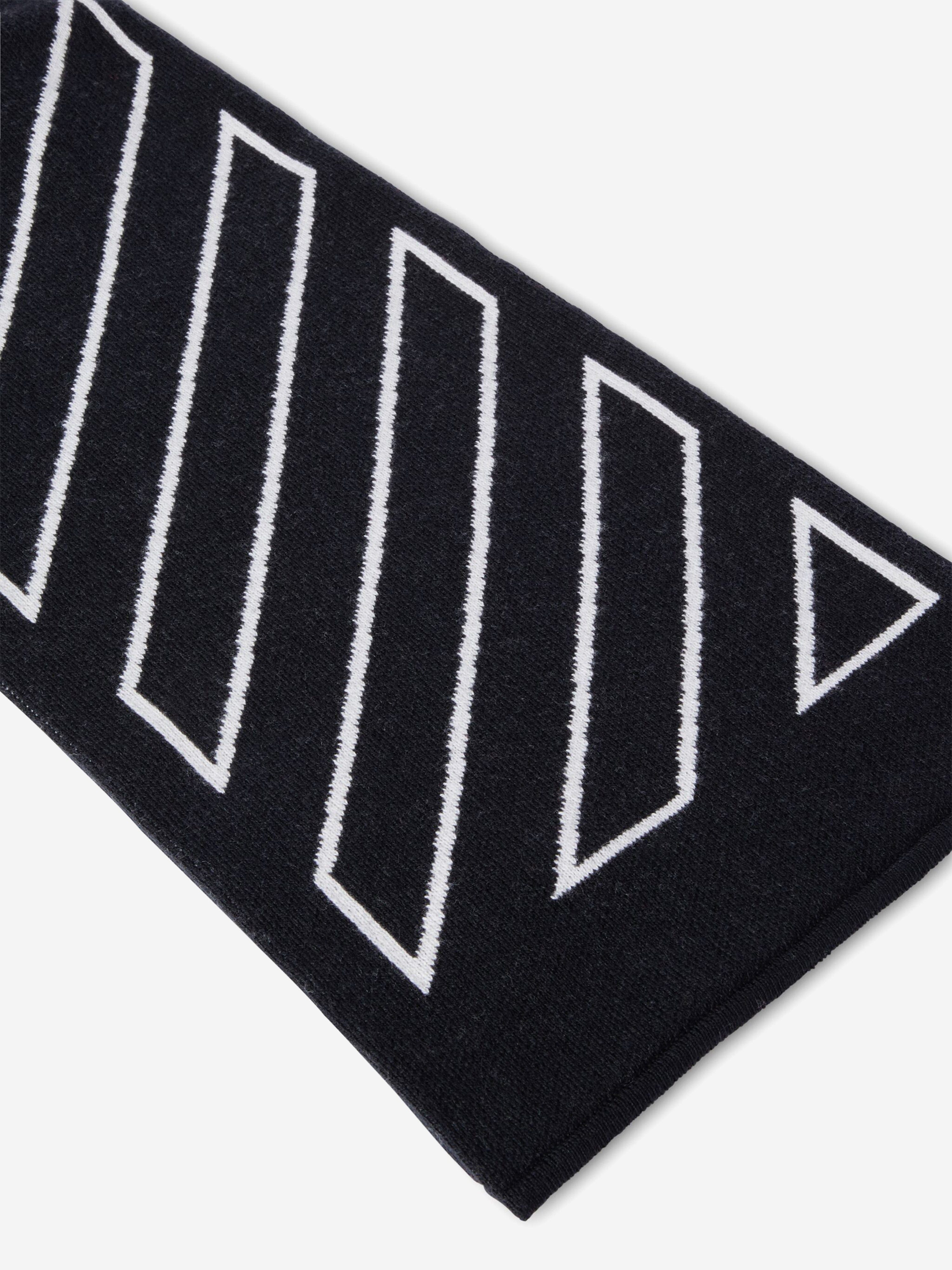 Off-White Kids Bookish Diagonal Scarf in Black