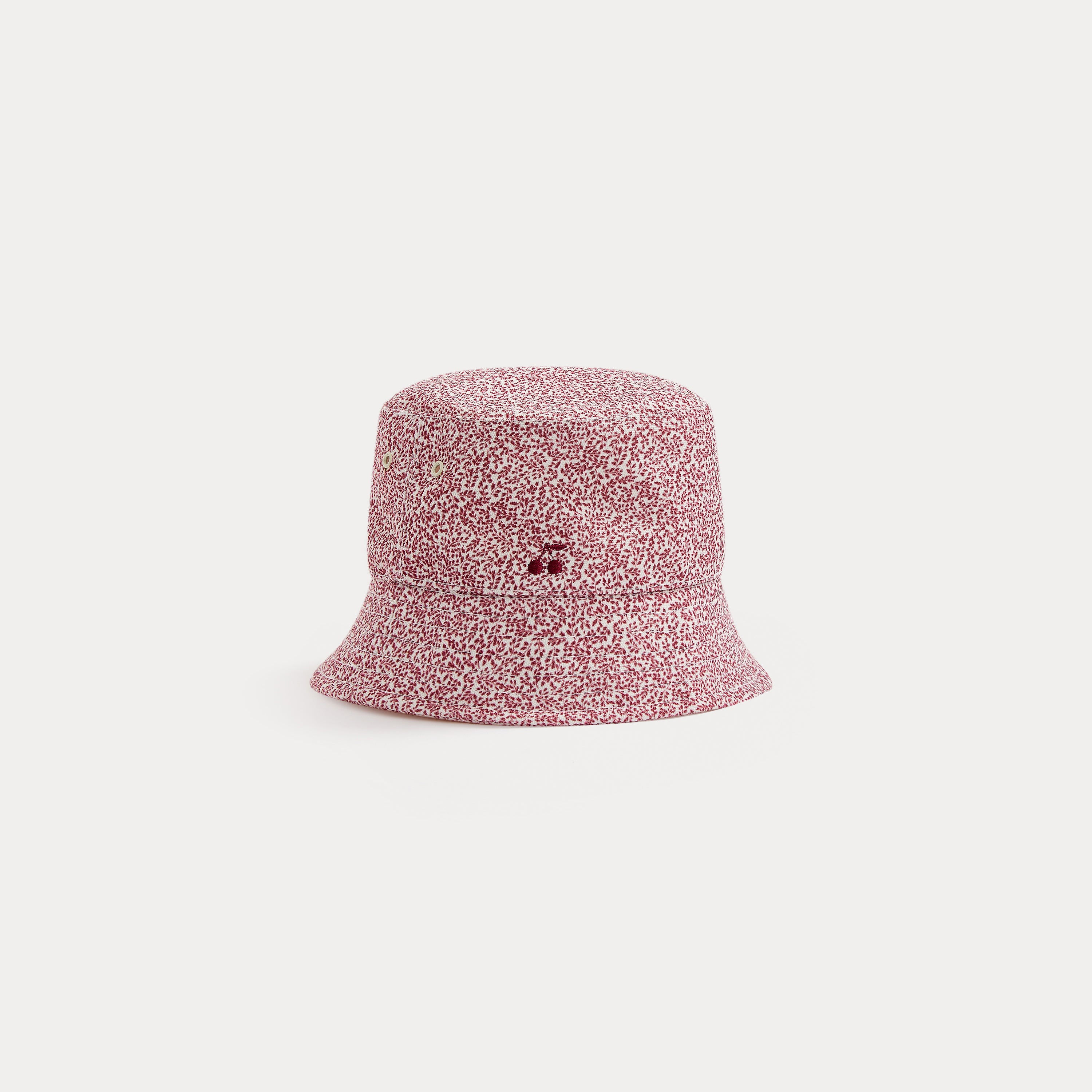 Girls Red Floral Bucket Hat