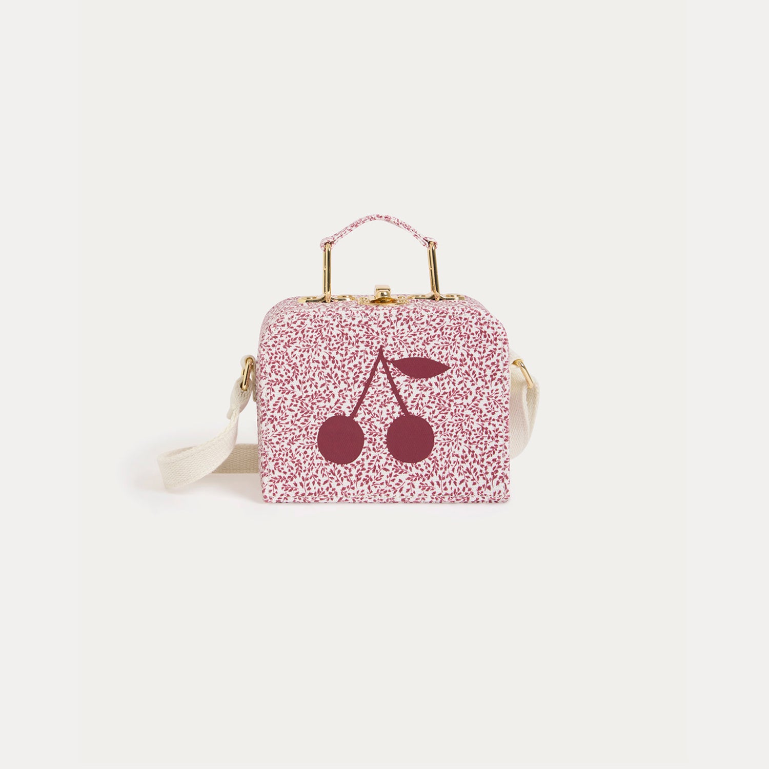 Girls Red Floral Logo Handbag