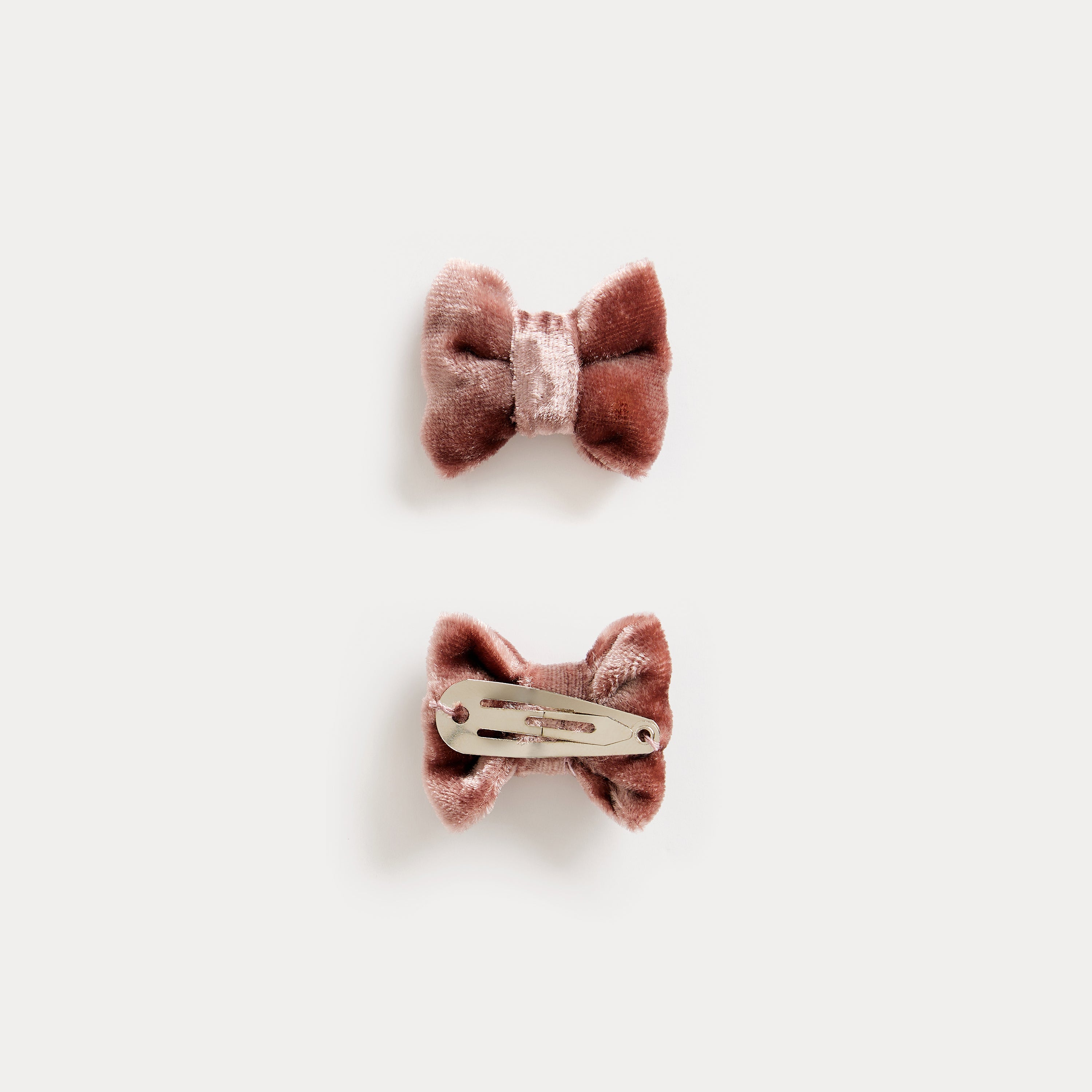 Girls Pink Velvet Hair Clips