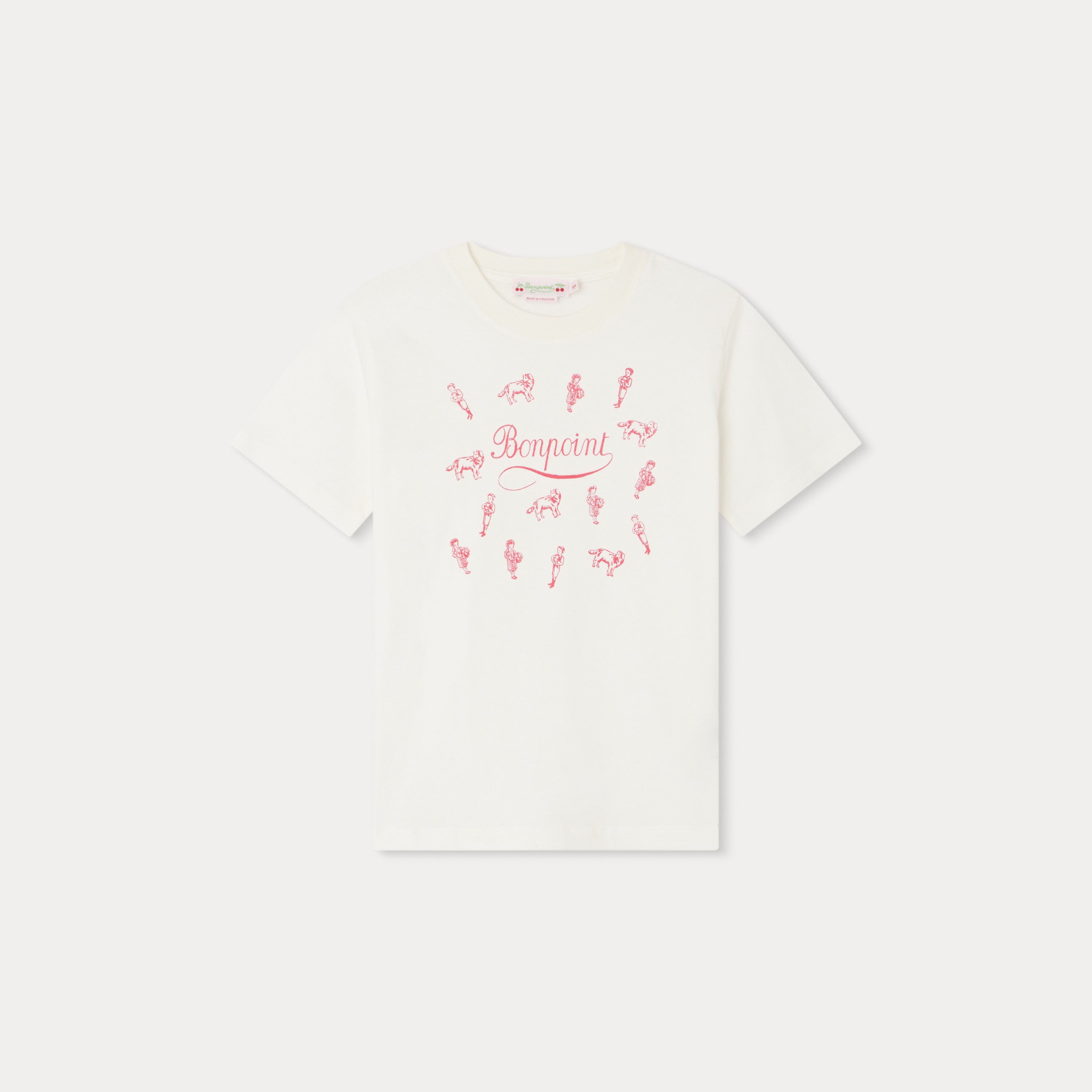 Girls White Logo Cotton T-Shirt