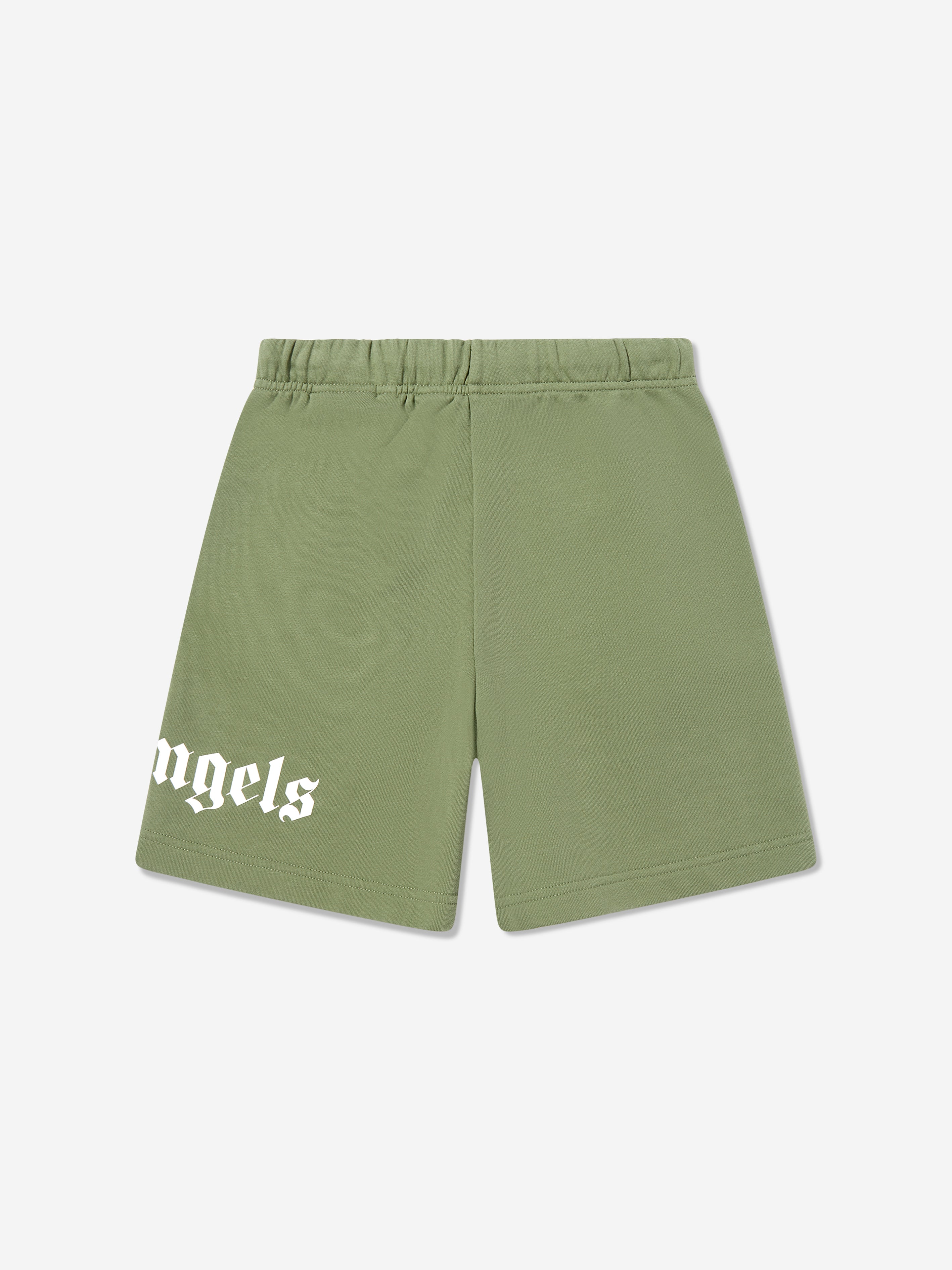 Palm Angels Boys Classic Overlogo Shorts in Green