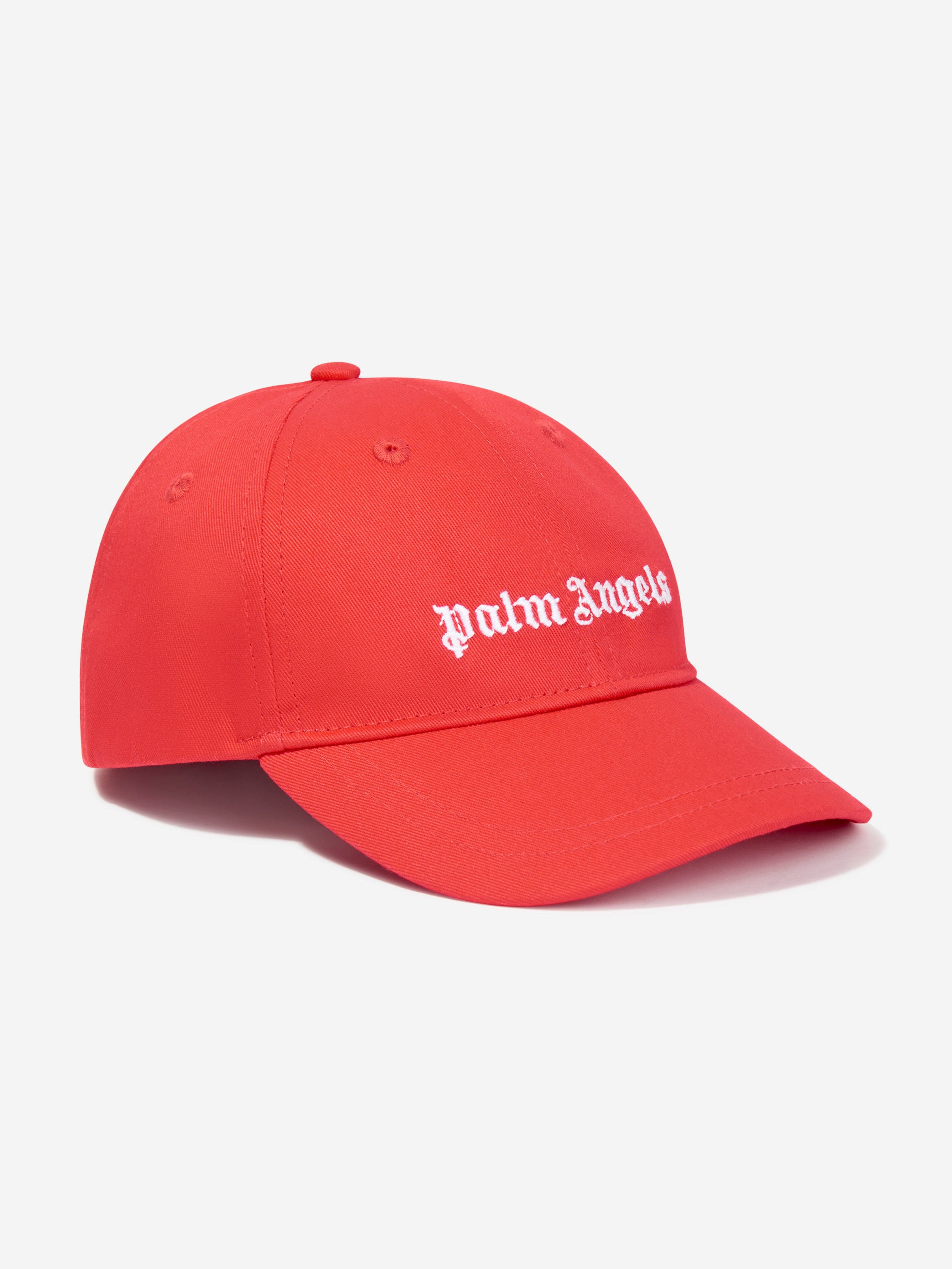 Palm Angels Boys Logo Baseball Cap in Red
