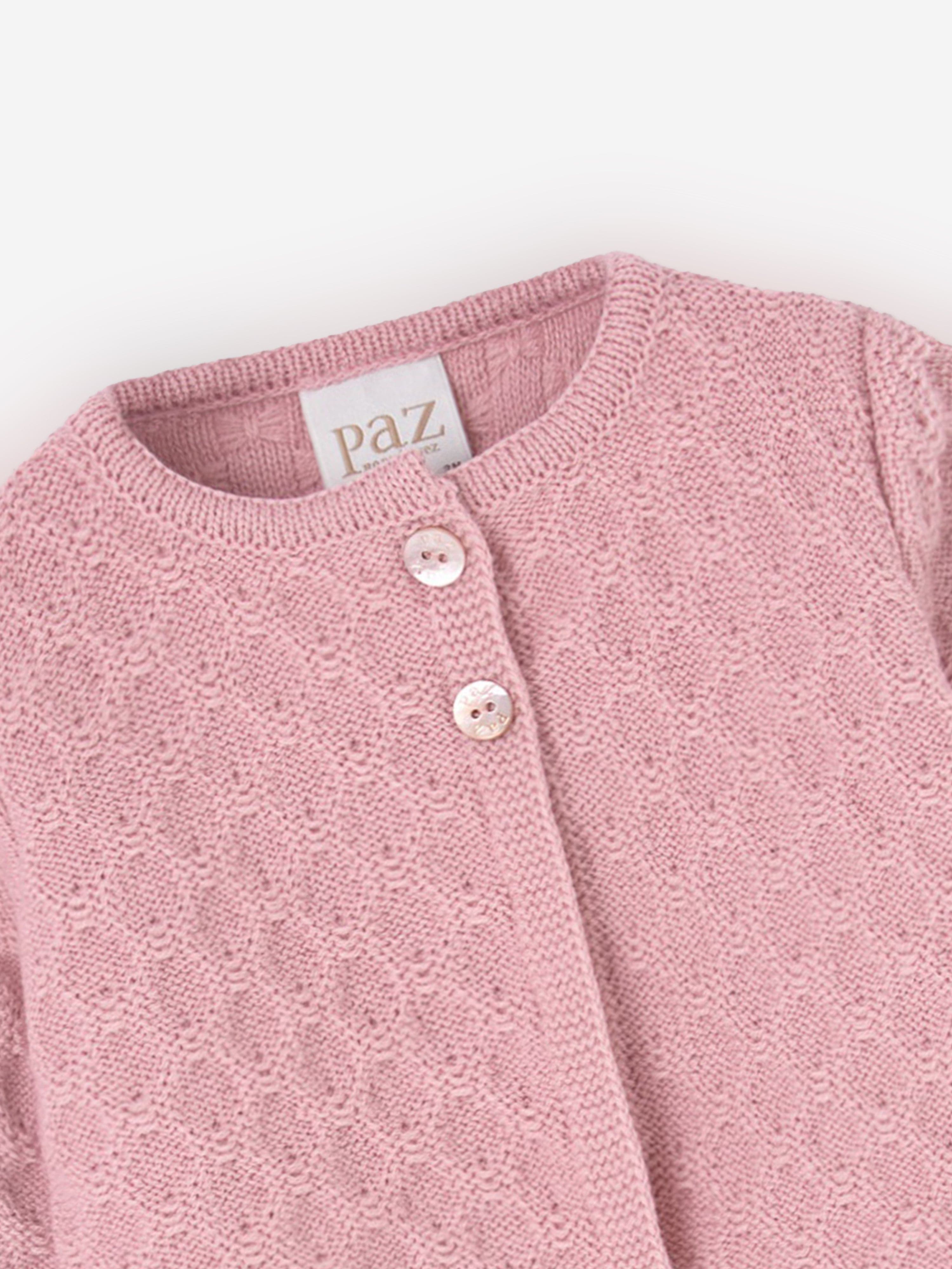 Baby Girls Knitted Cardigan in Pink