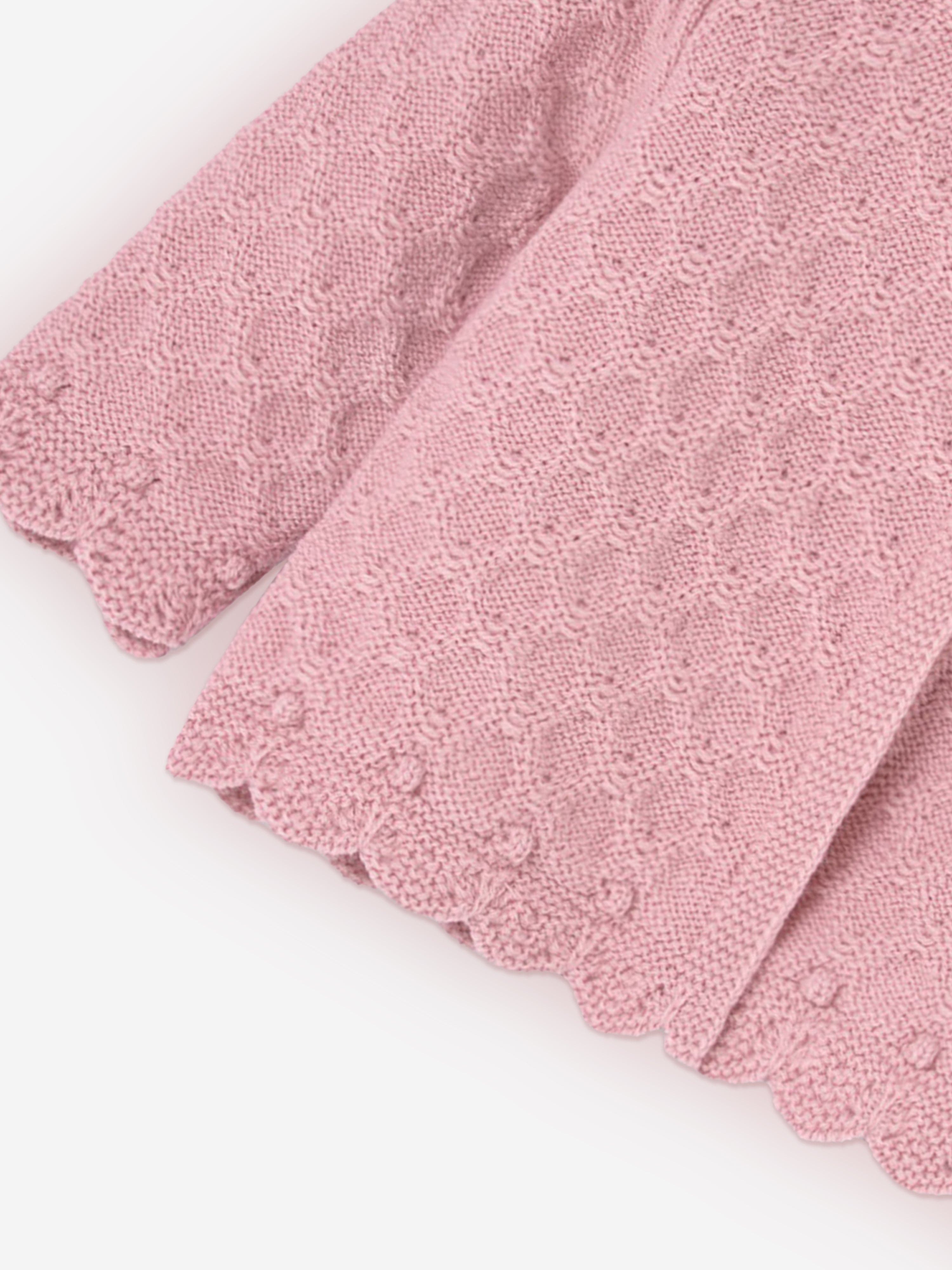 Baby Girls Knitted Cardigan in Pink