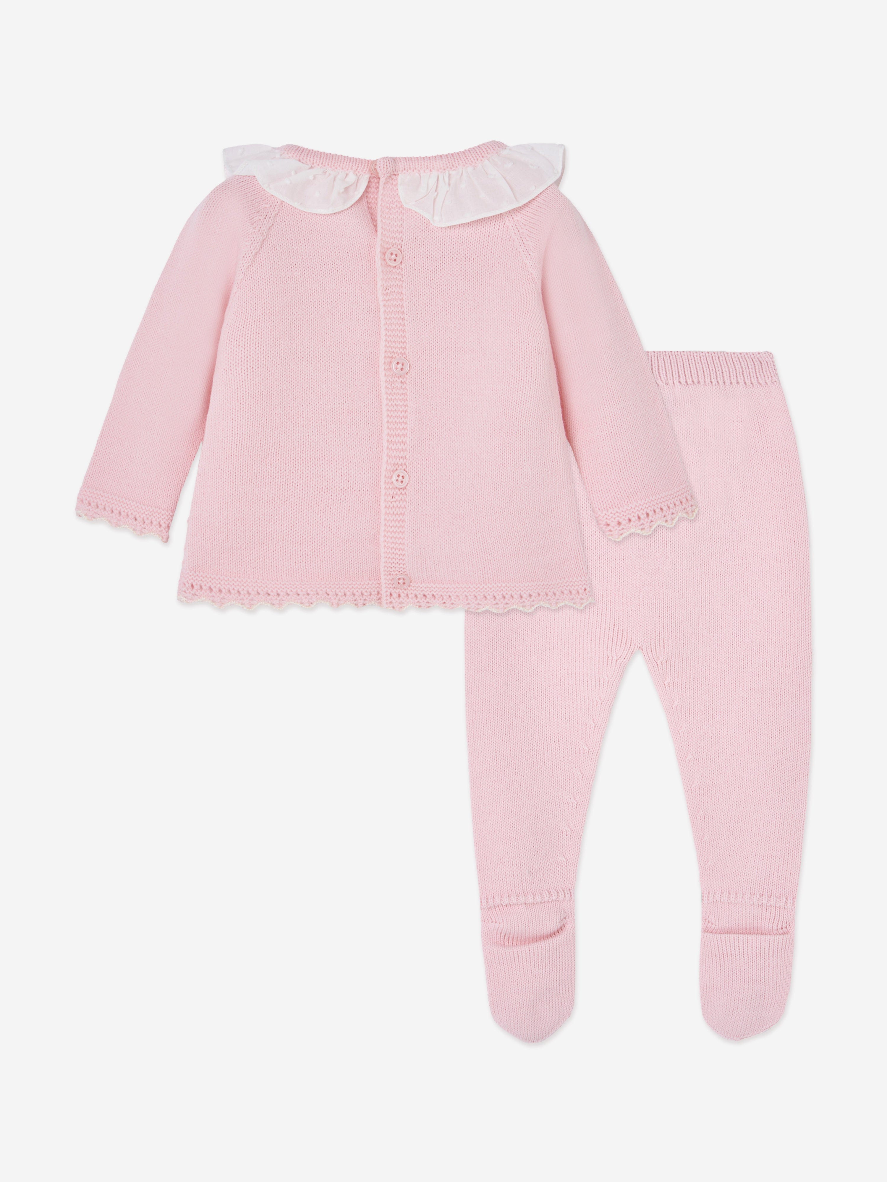 Baby Girls Knitted 2 Piece Set in Pink