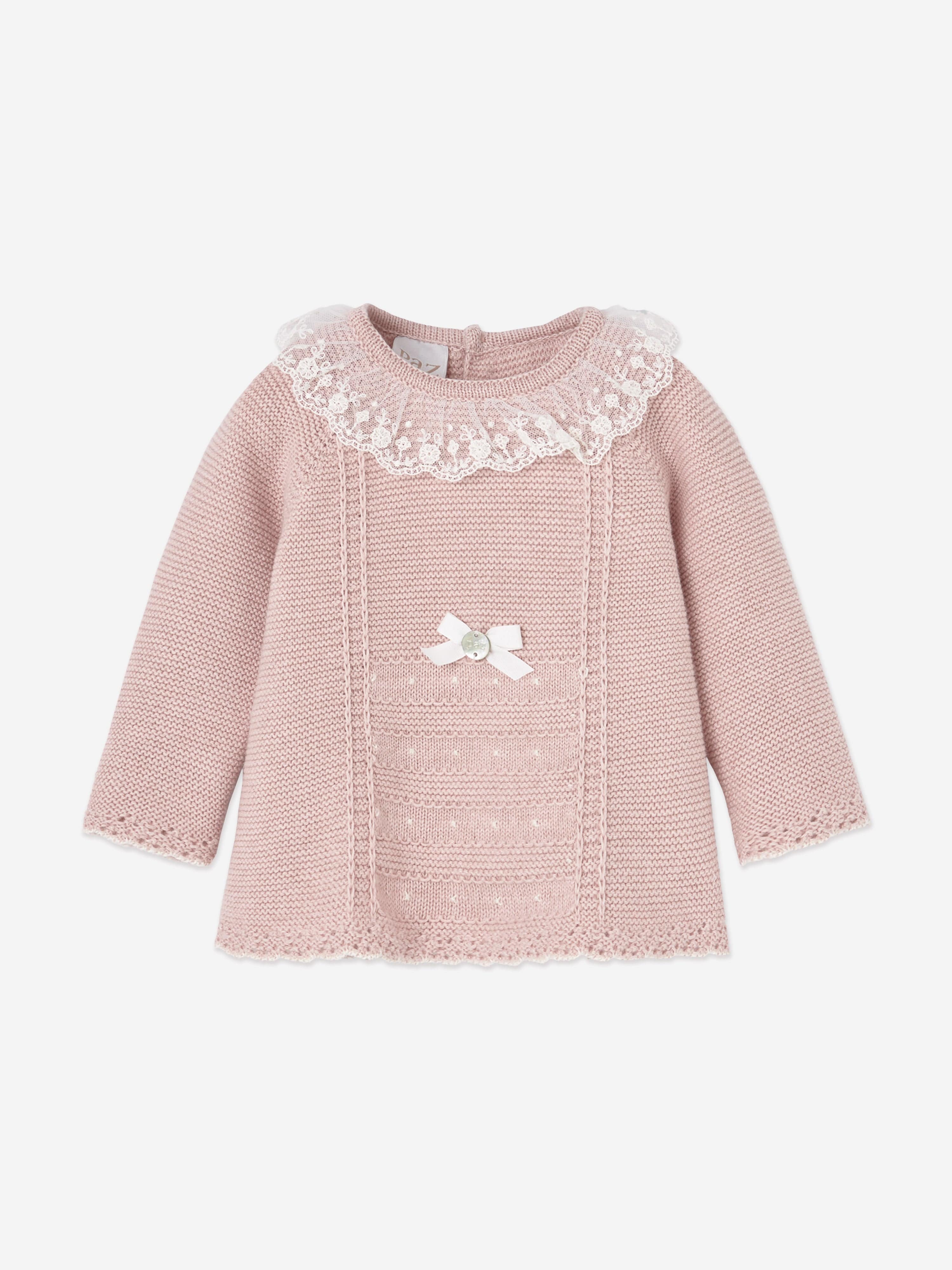 Baby Girls Knitted 2 Piece Set in Pink
