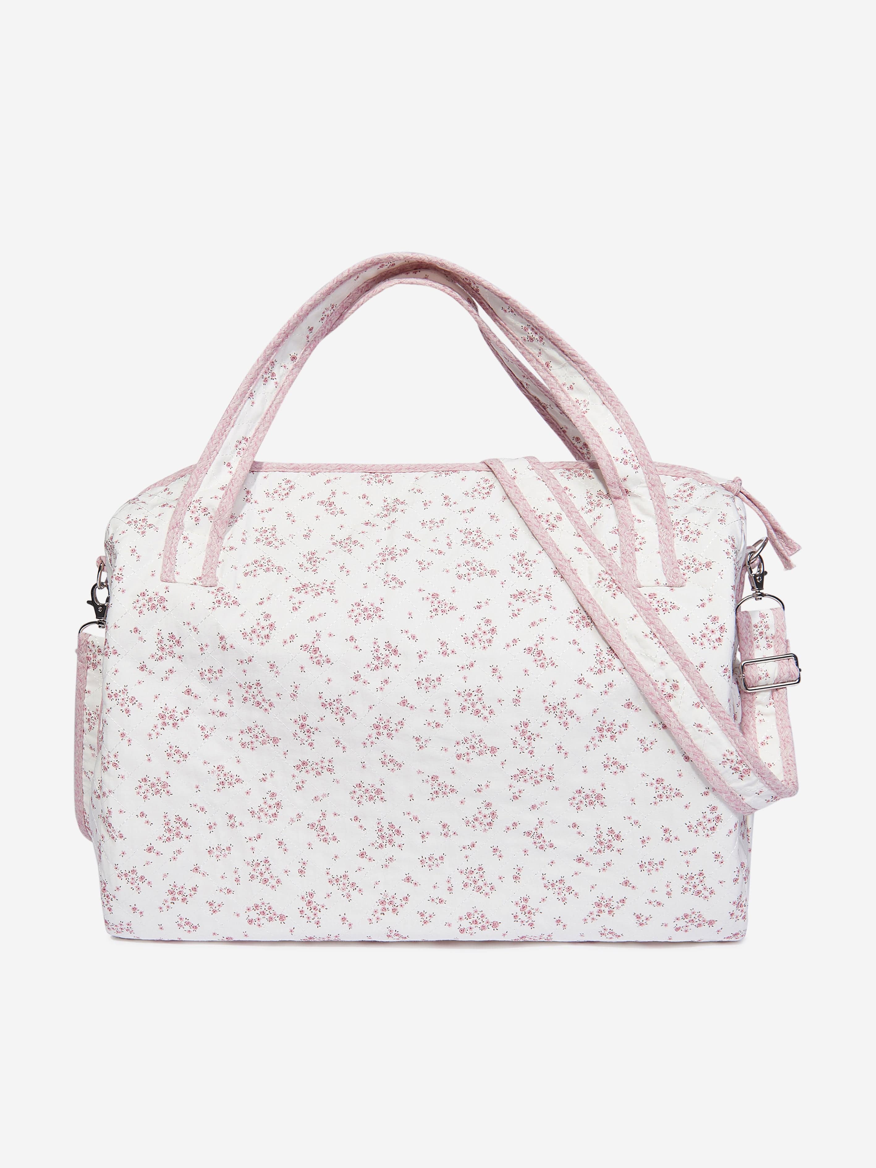 Baby Girls Floral Print Changing Bag in Pink (47 cm)