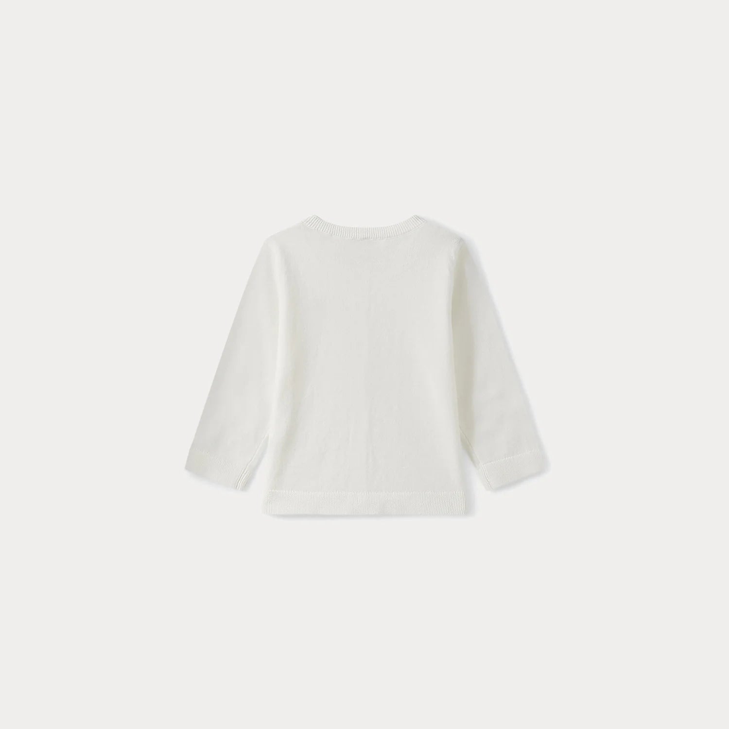 Baby Girls White Cotton Cardigan