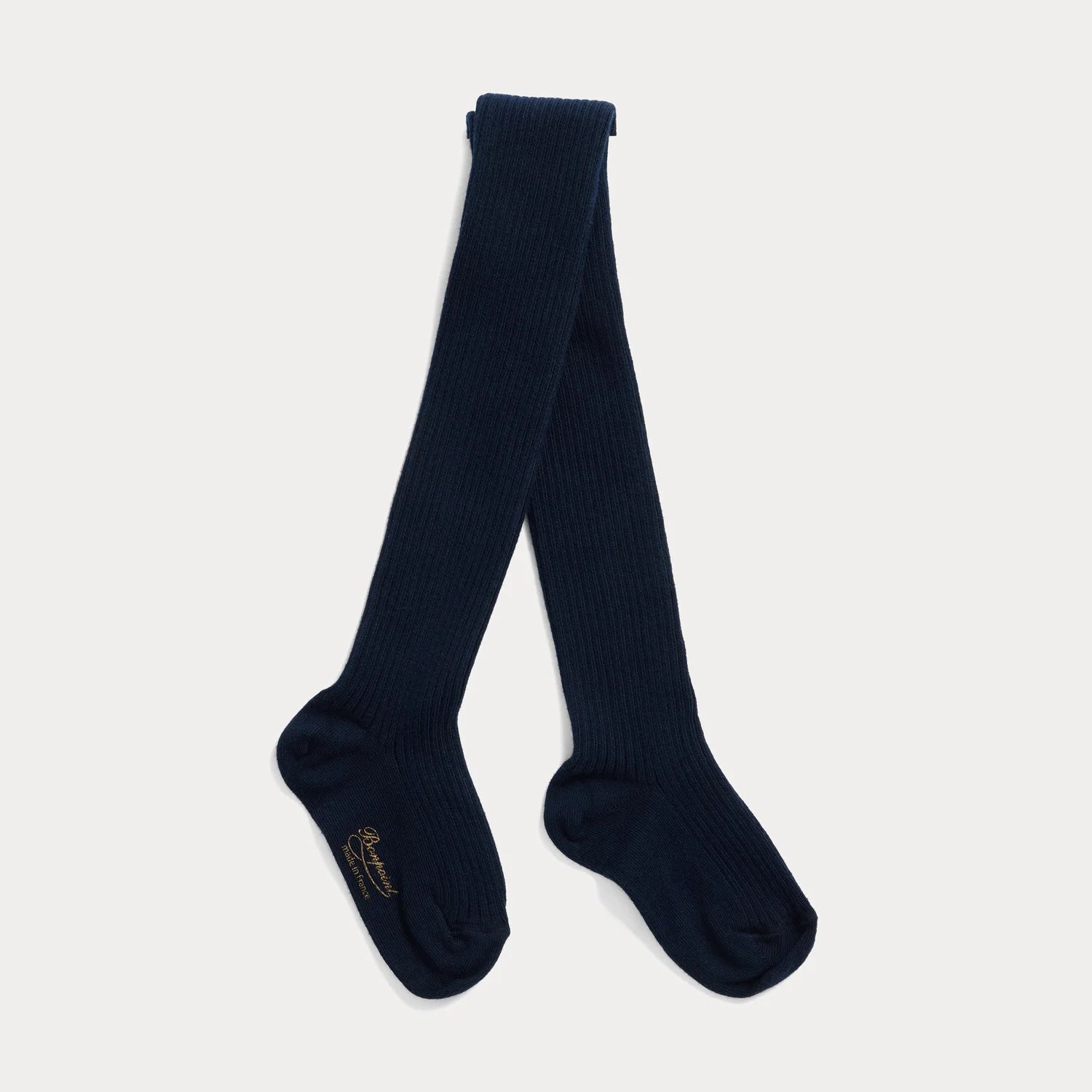 Girls Dark Blue Cotton Tights