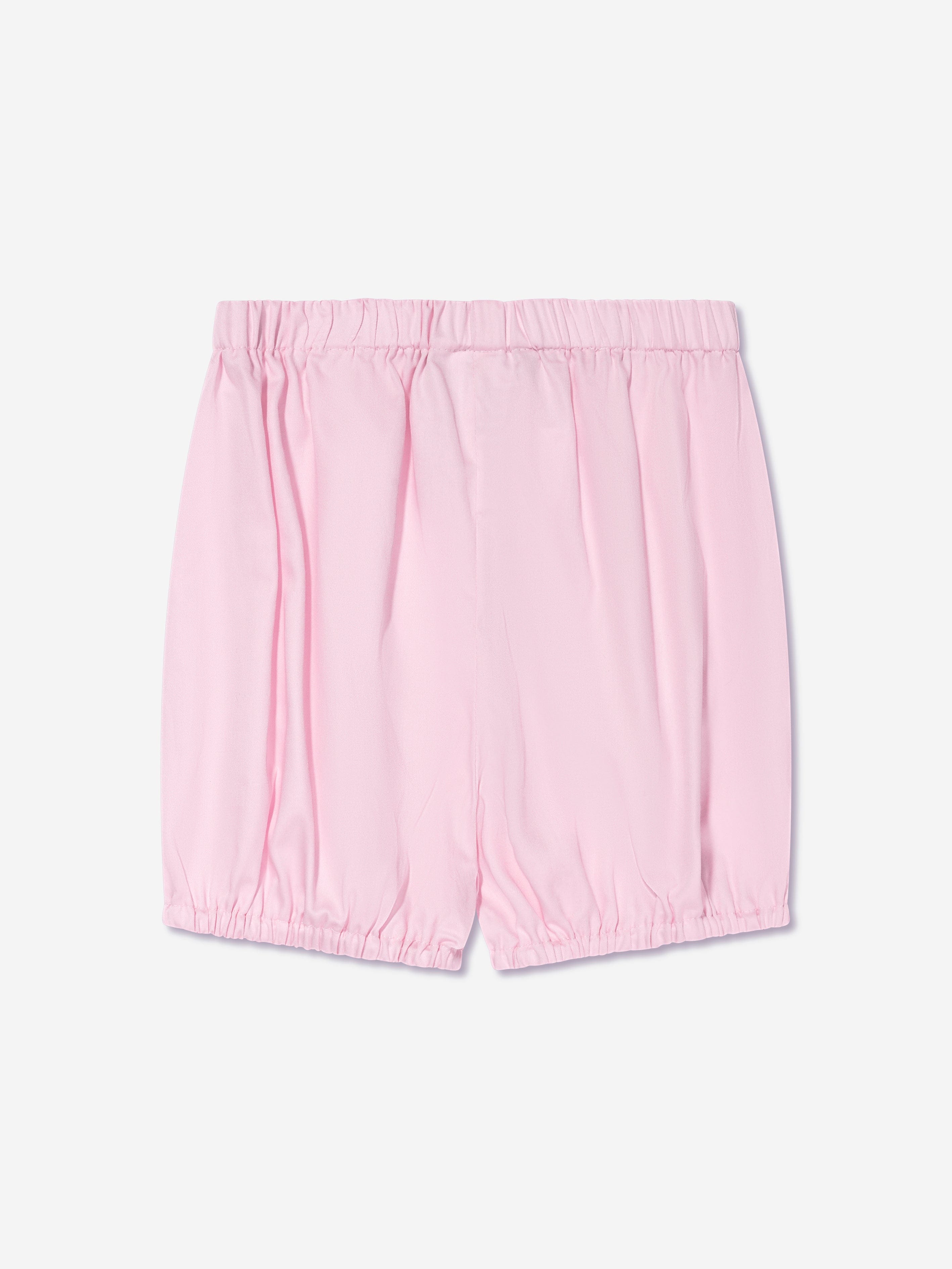 Rachel Riley Baby Girls Bow Smocked Dress And Bloomers in Pink