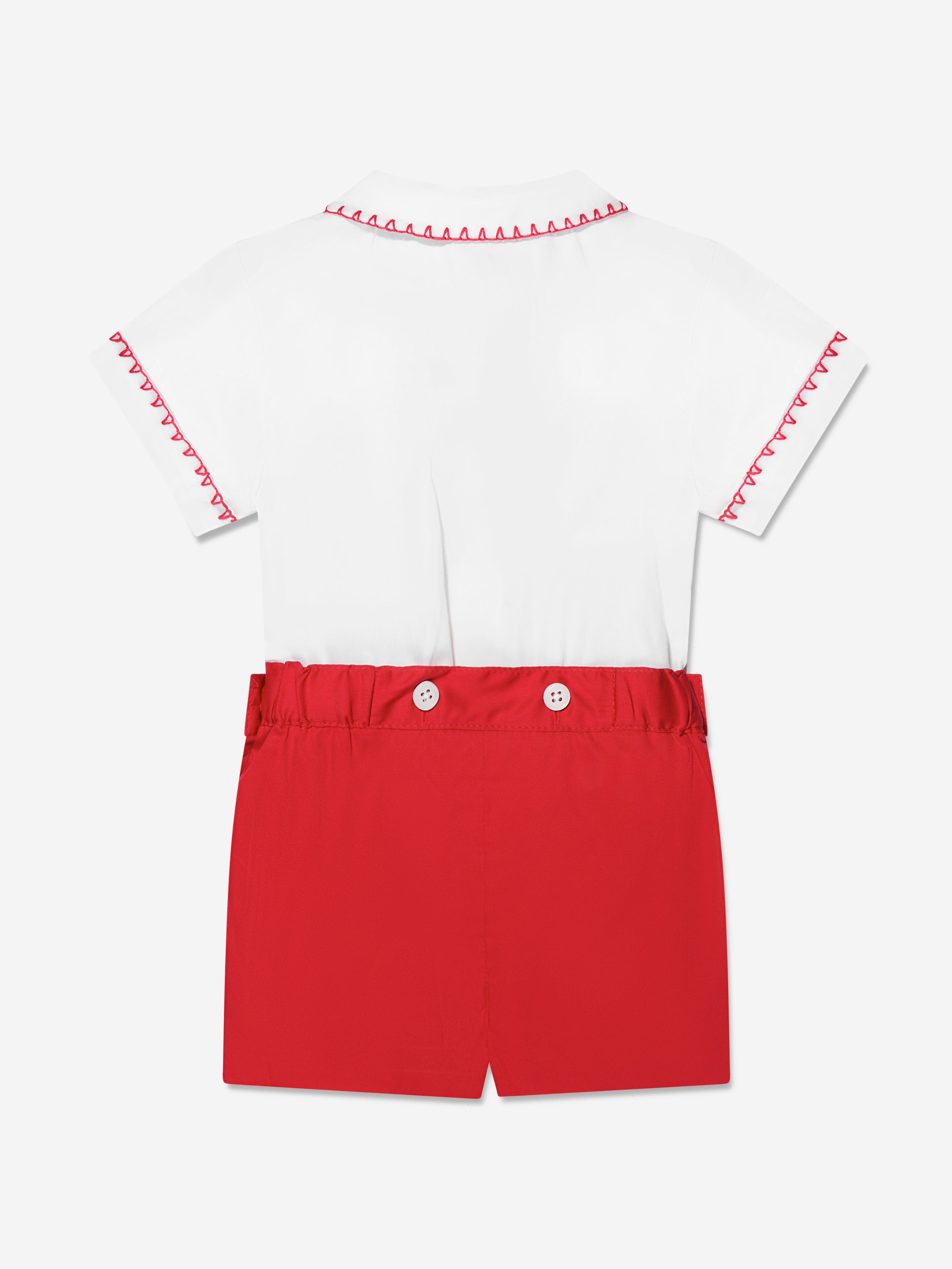Rachel Riley Baby Boys Smocked Set in Red