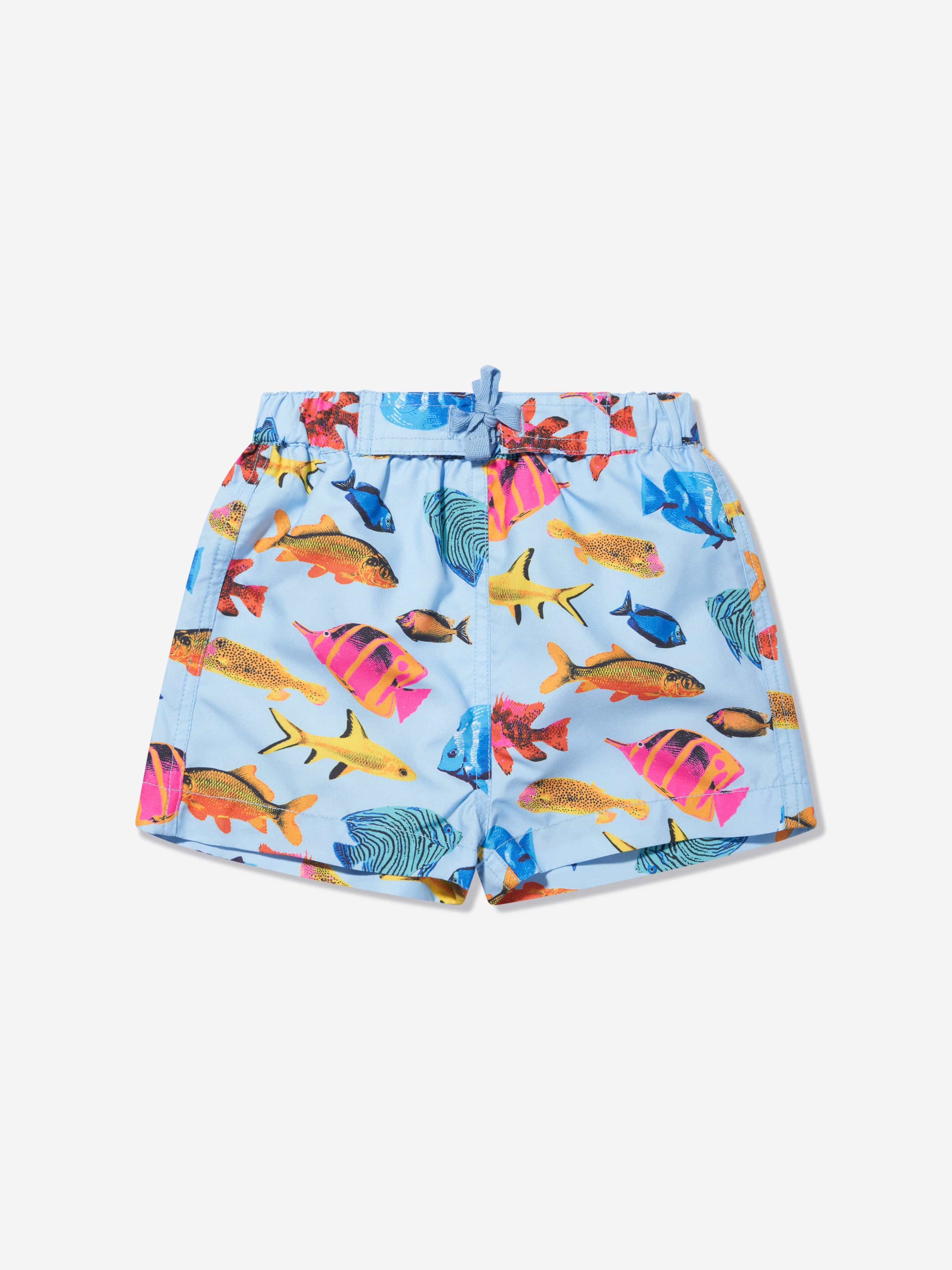Rachel Riley Baby Boys Tropical Fish Swim Shorts in Multicolour