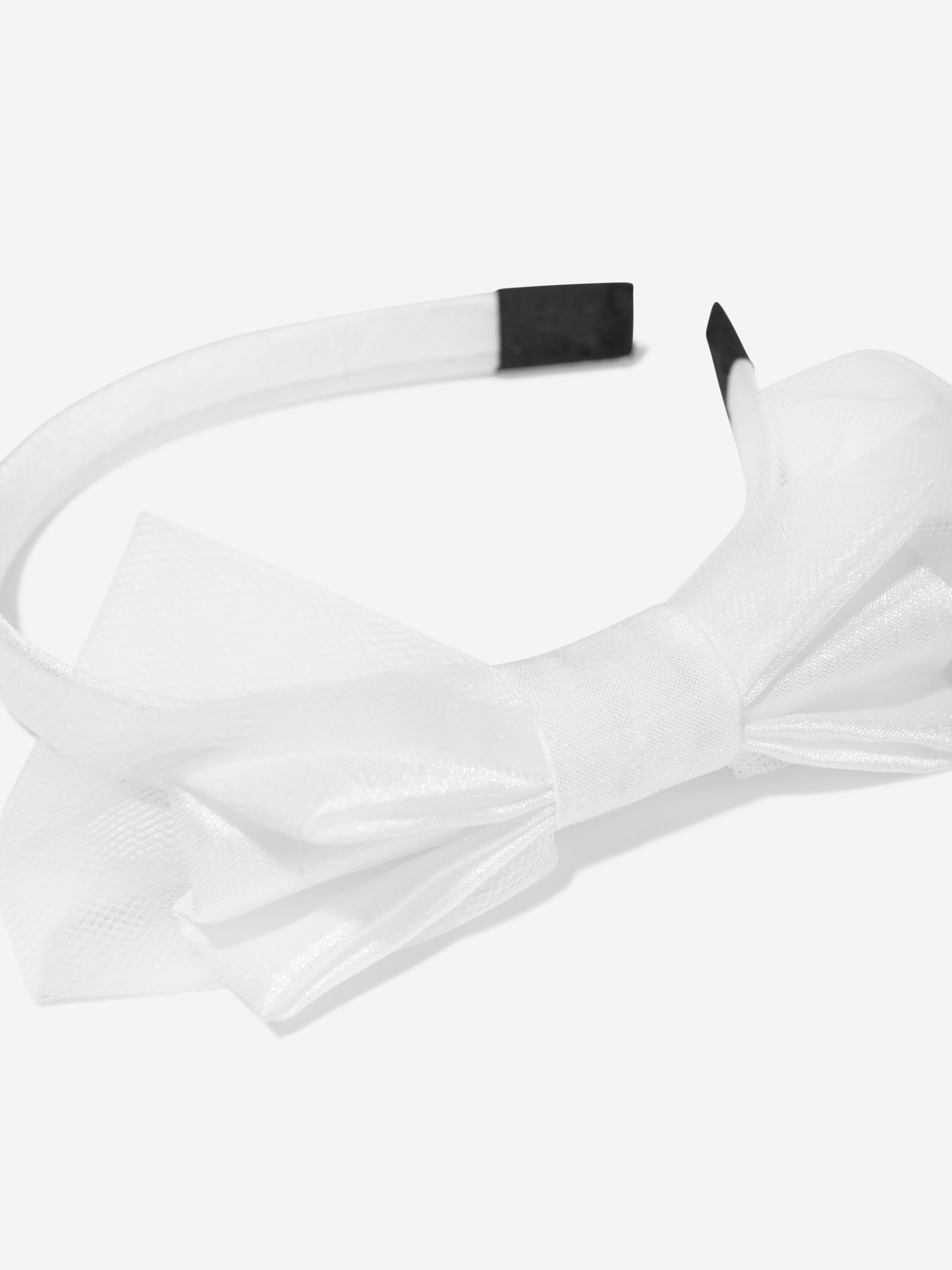 Rachel Riley Girls Tulle Bow Headband in Ivory