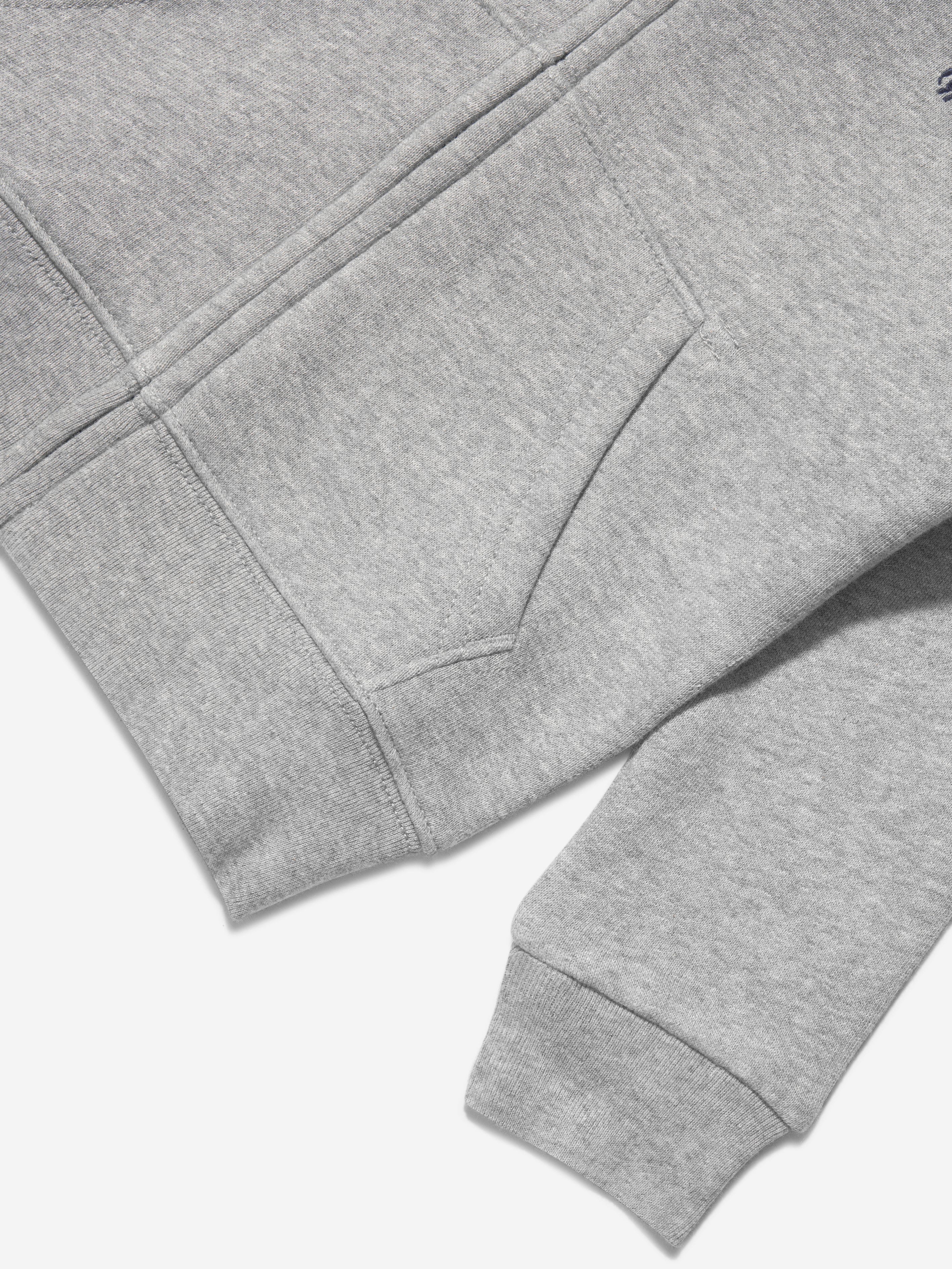 Ralph Lauren Boys Logo Zip Up Top in Grey