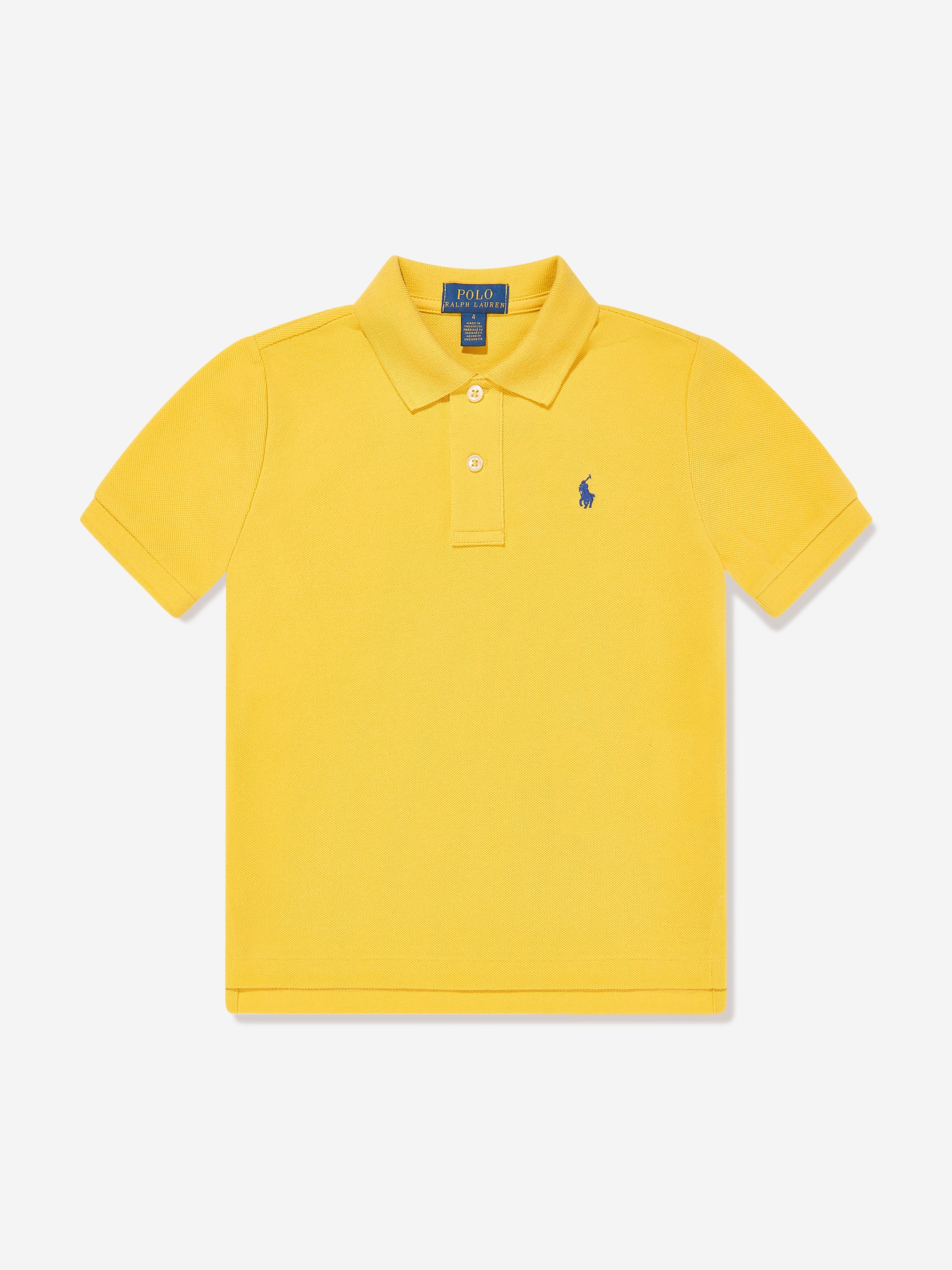 Boys Slim Fit Polo Shirt in Yellow