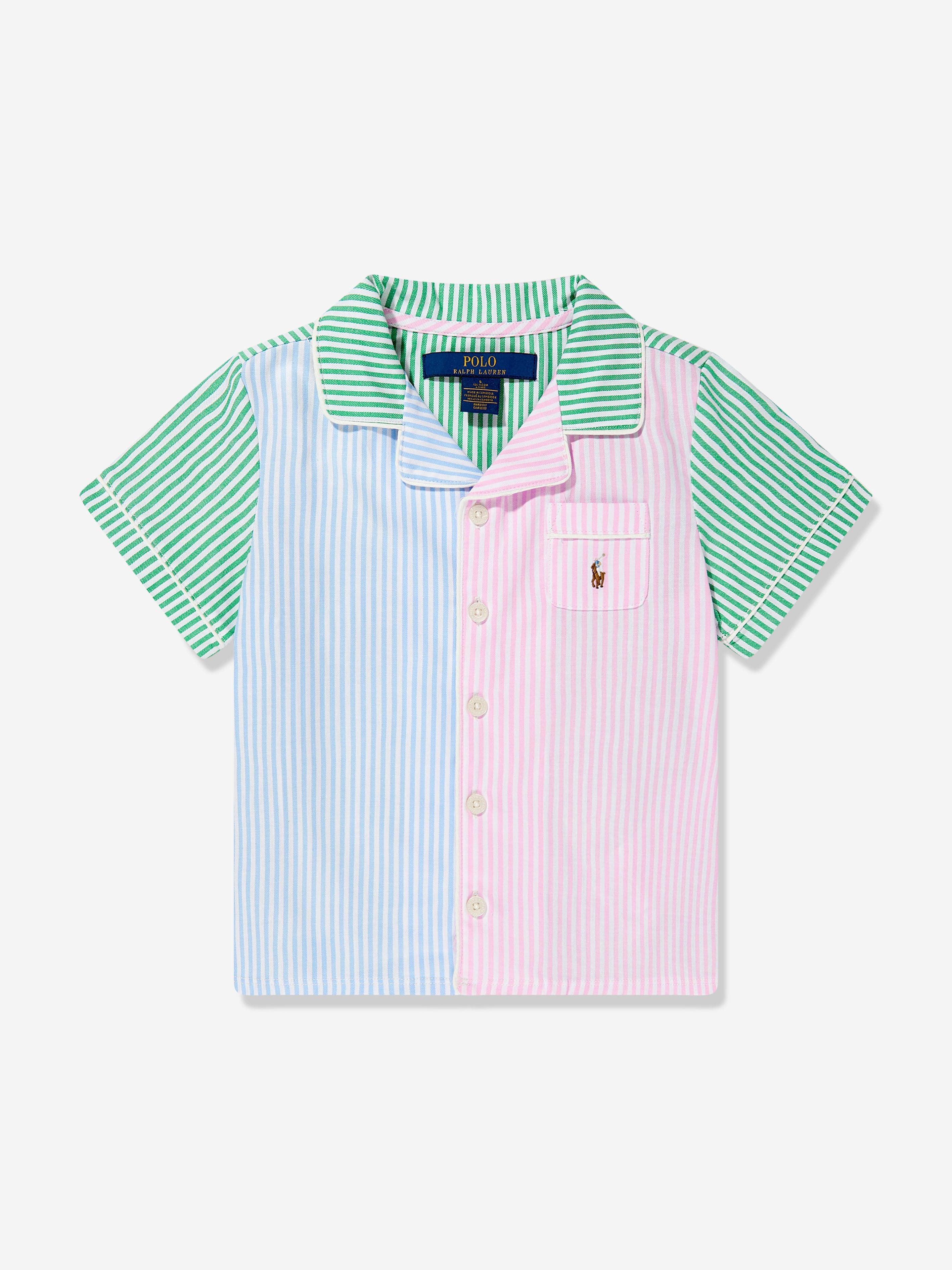 Girls Oxford Short Pyjama Set in Multicolour