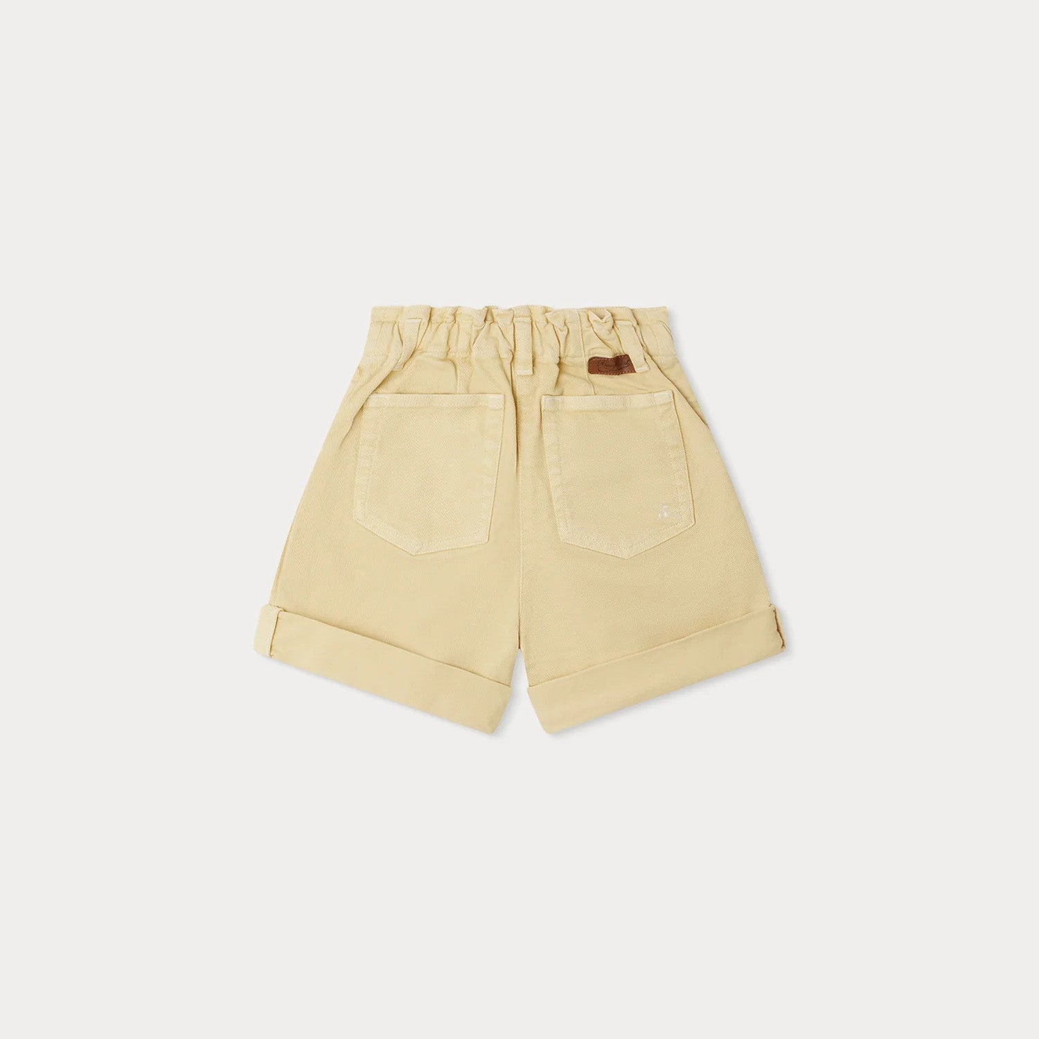 Girls Beige Cotton Shorts