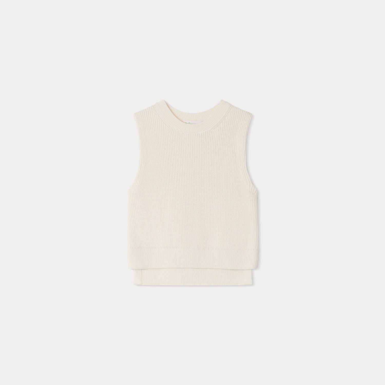 Girls White Cotton Vest
