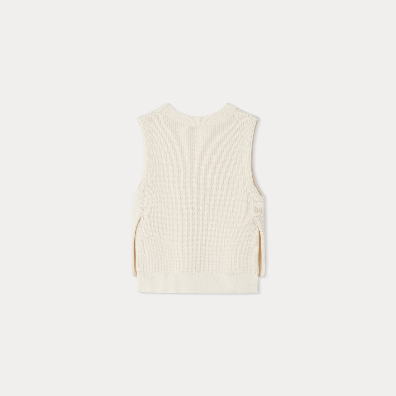 Girls White Cotton Vest