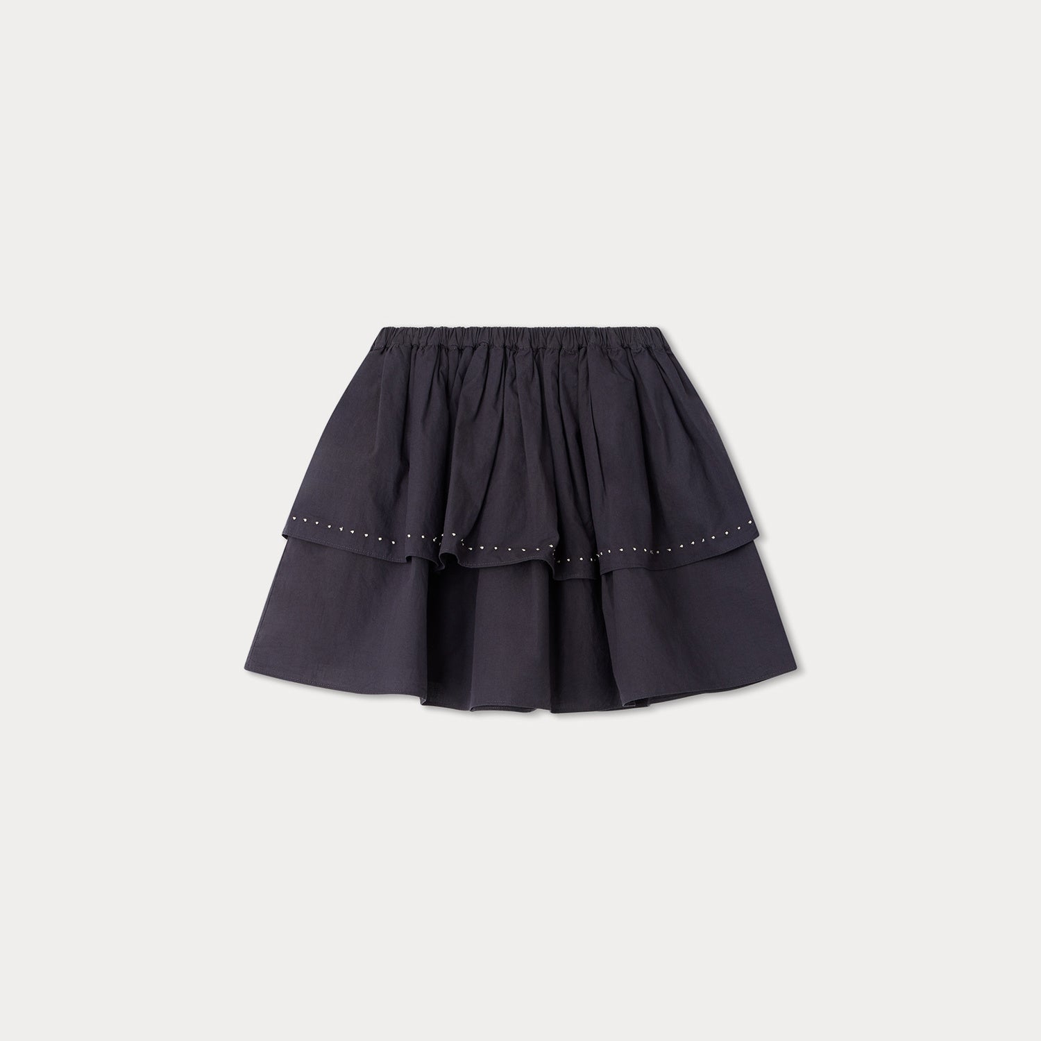 Girls Charcoal Cotton Skirt