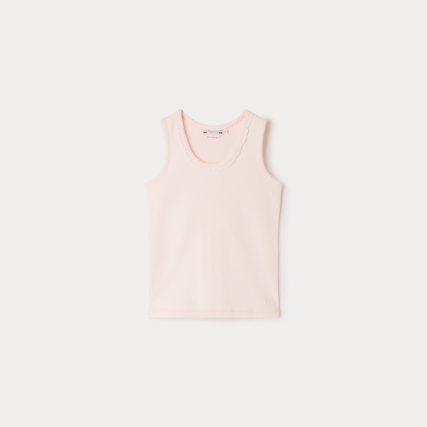 Girls Pale Pink Cotton Vest