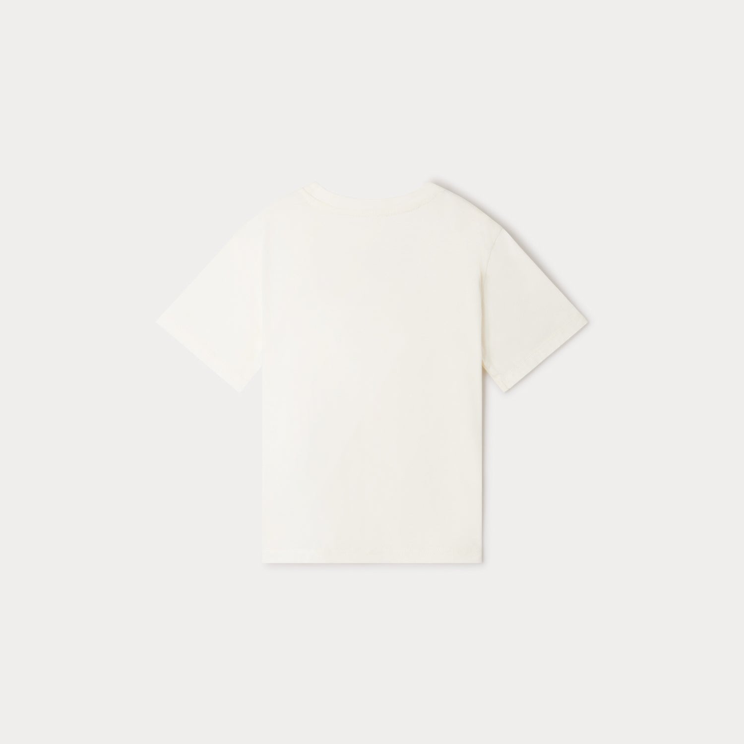 Girls White Printed Cotton T-Shirt