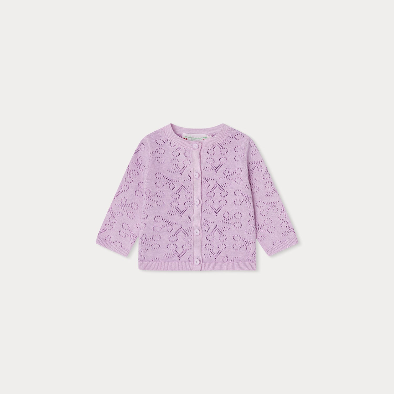Baby Girls Lilac Cotton Cardigan