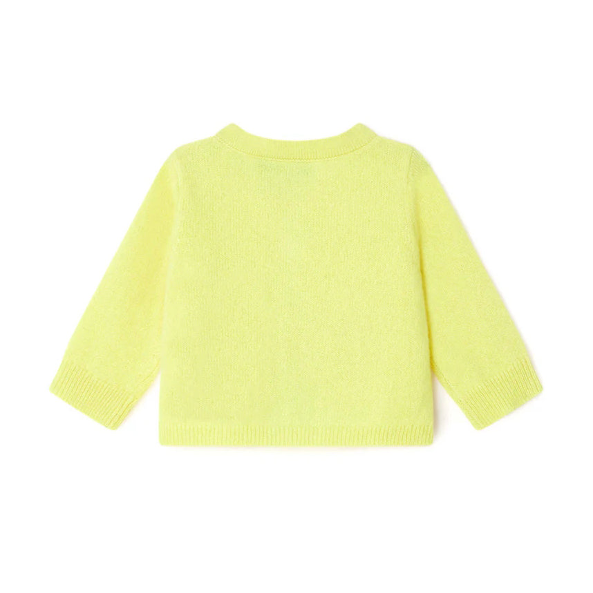 Baby Girls Yellow Cashmere Cardigan