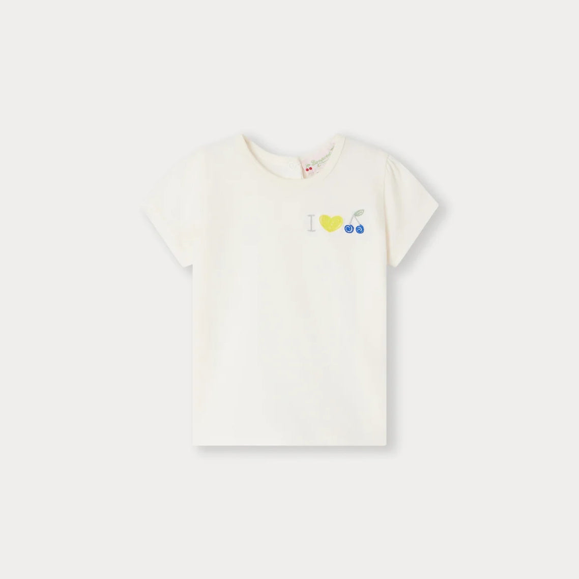 Baby Girls White Cotton T-Shirt