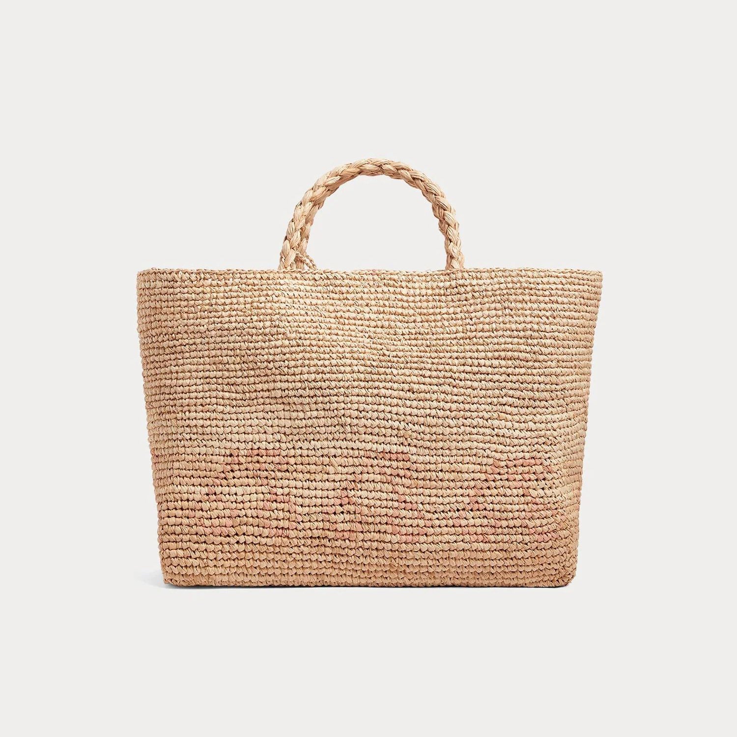 Girls Beige Raffia Handbag(41x11x25cm)