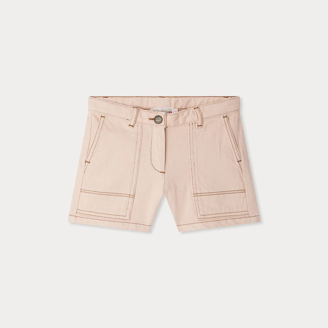 Girls Pink Cotton Shorts