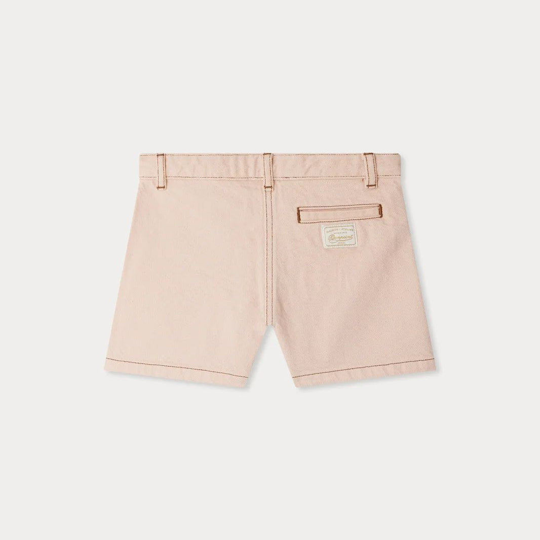 Girls Pink Cotton Shorts