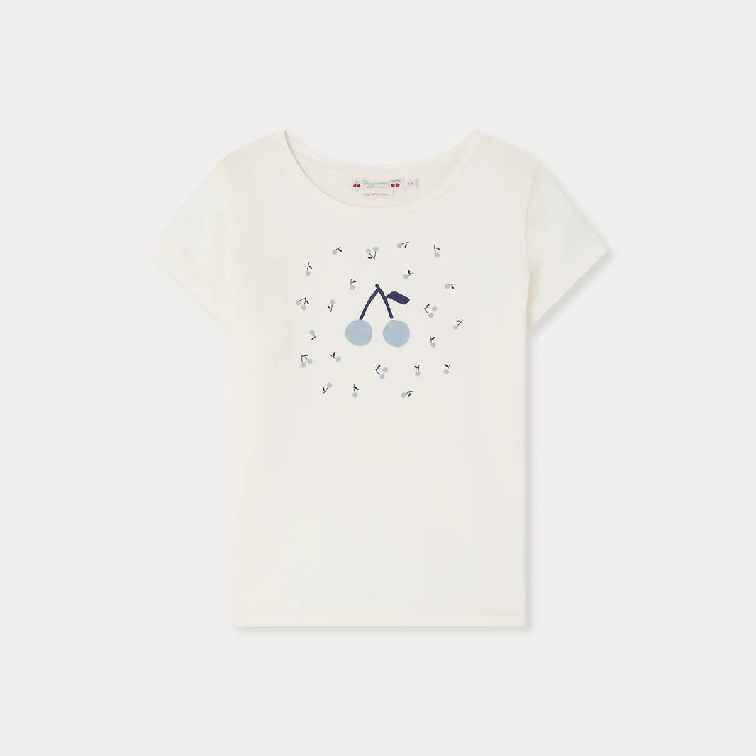 Girls Ivory Cotton T-Shirt