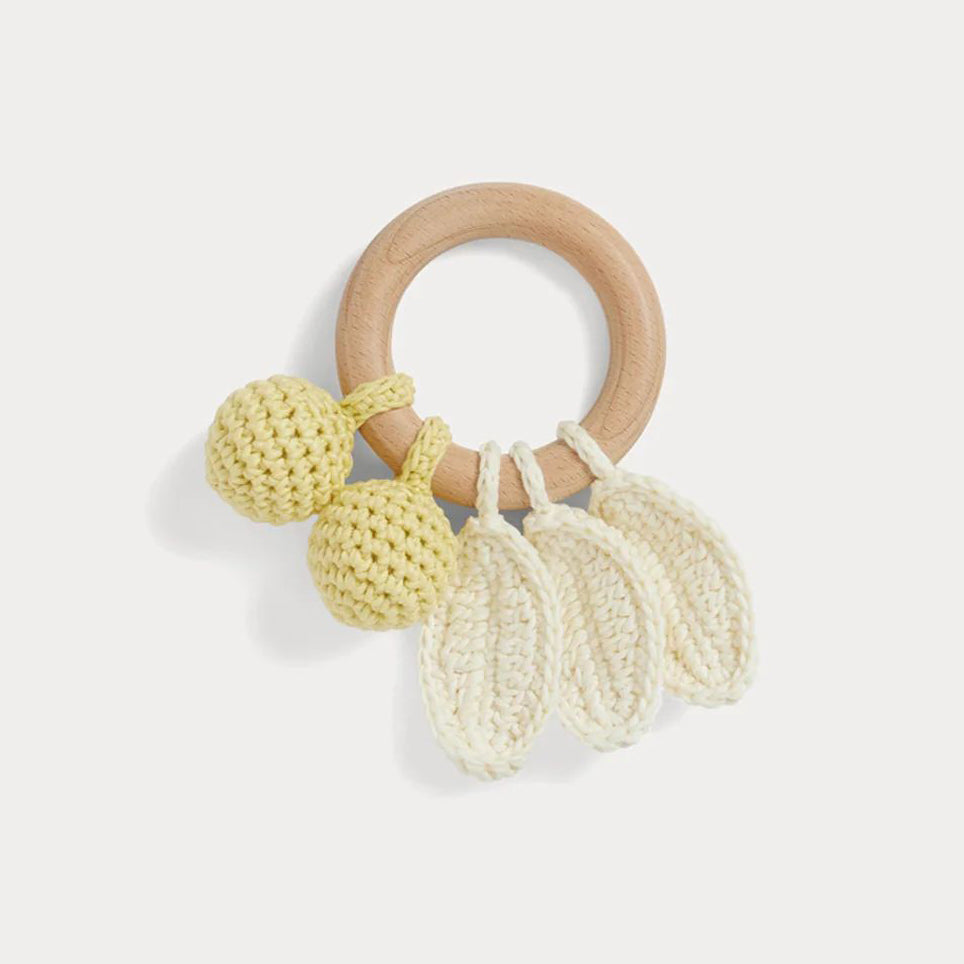 Baby Boys & Girls Yellow Knit Rattle