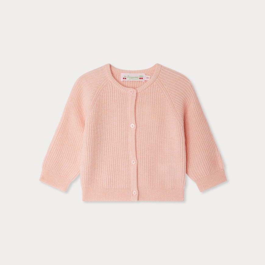 Baby Girls Pink Wool Cardigan