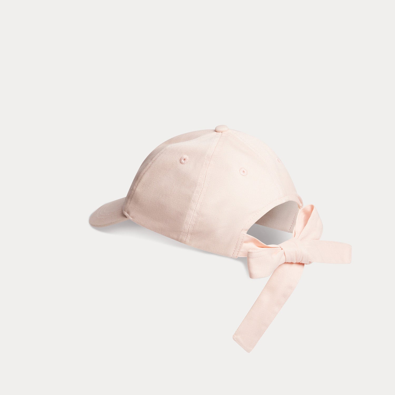 Girls Light Pink Cotton Cap