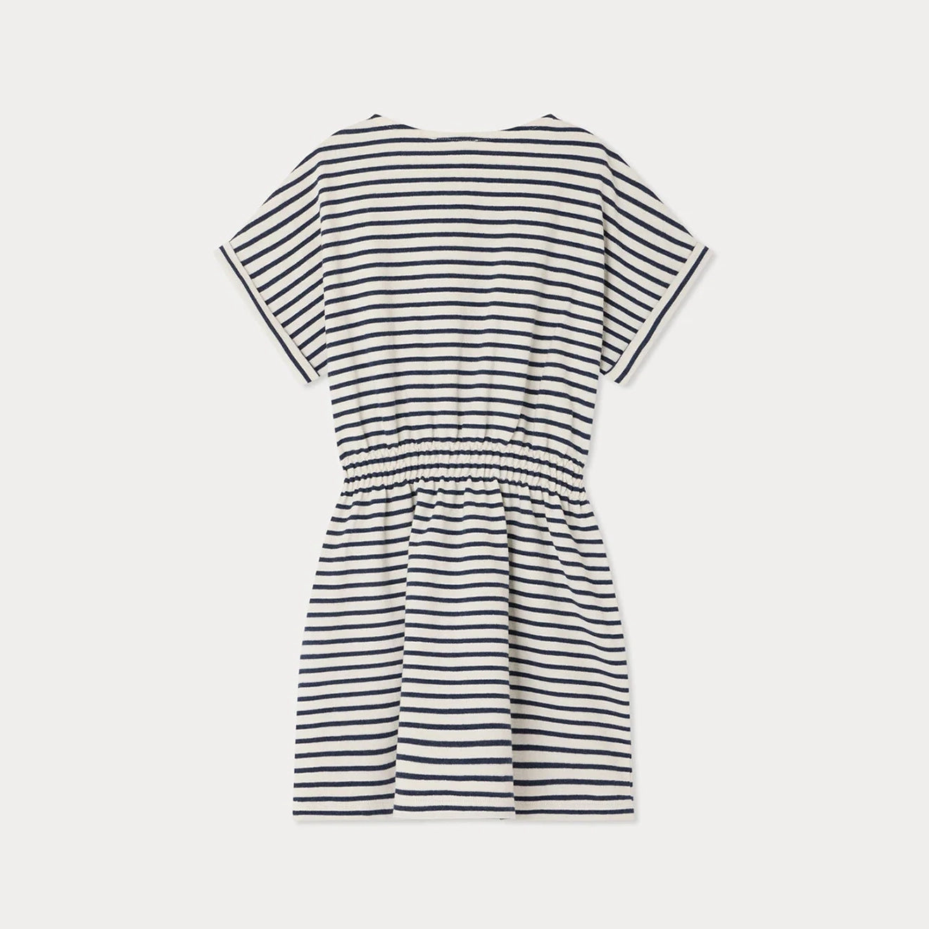 Girls Blue Stripes Cotton Dress