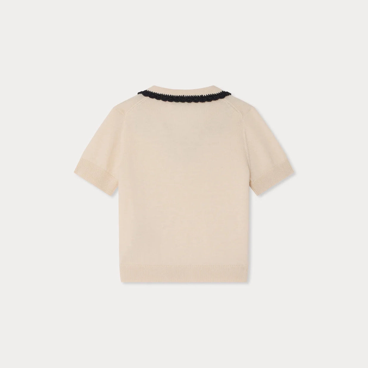 Girls White Wool Knit Sweater